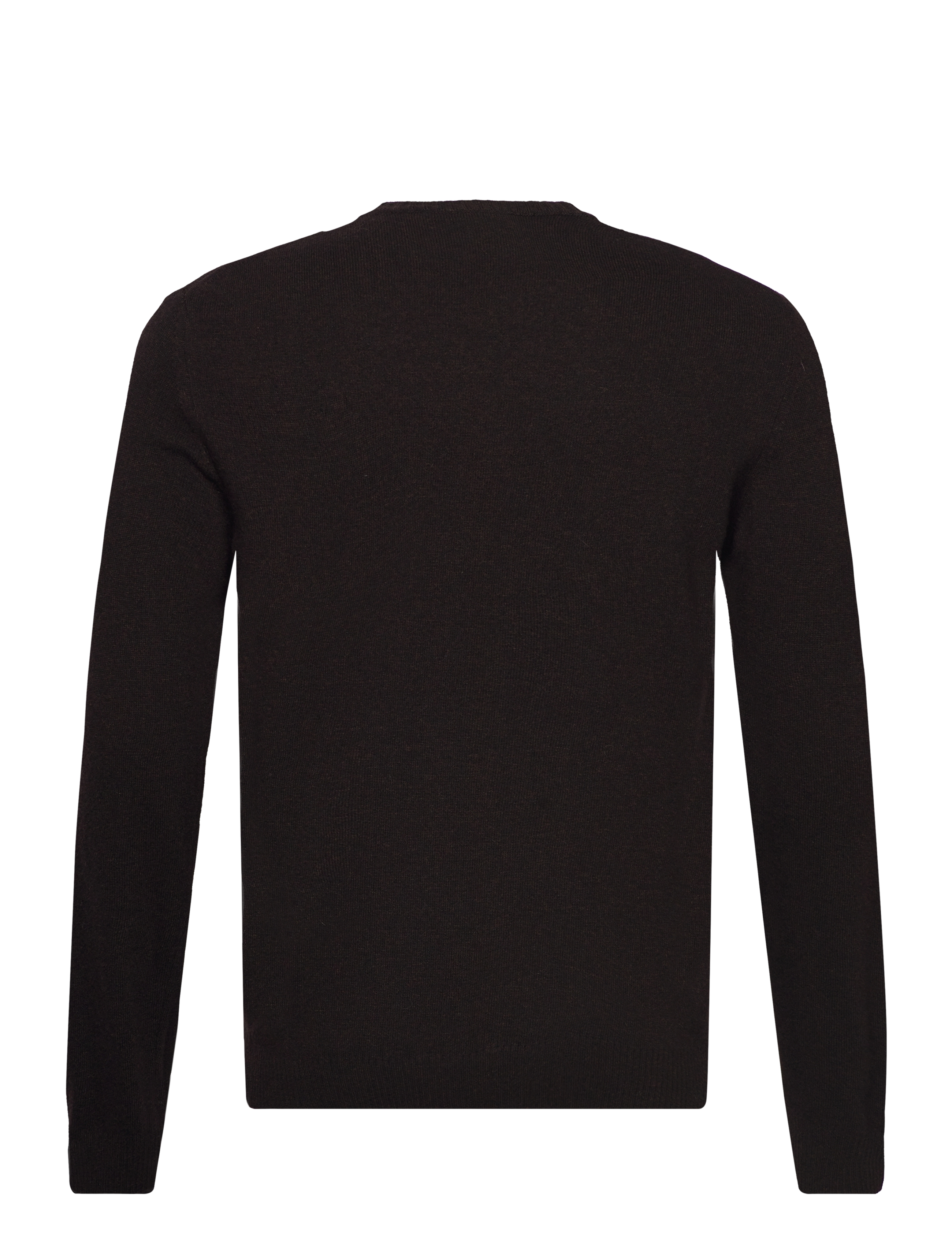 Oscar Jacobson - Valter Roundneck - round necks - brown flannel - 1