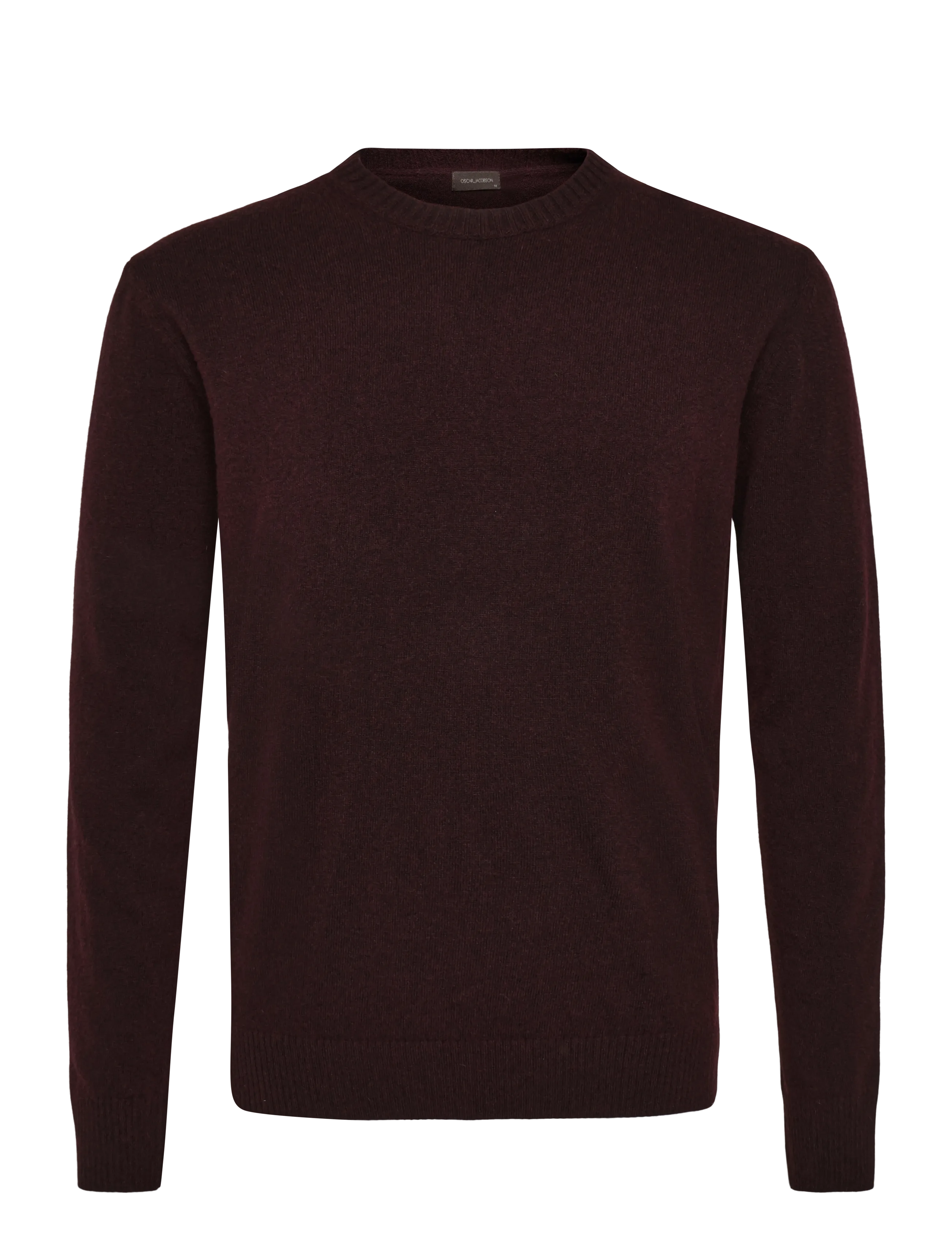 Oscar Jacobson Valter Roundneck - Knitwear - CHERRY RED / burgundy