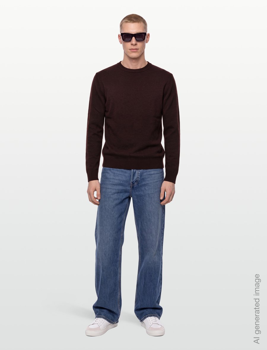 Oscar Jacobson - Valter Roundneck - rund hals - cherry red - 0