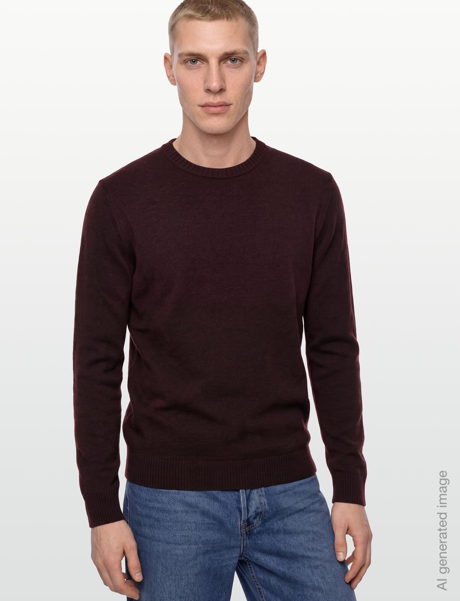 Oscar Jacobson - Valter Roundneck - rund hals - cherry red - 3