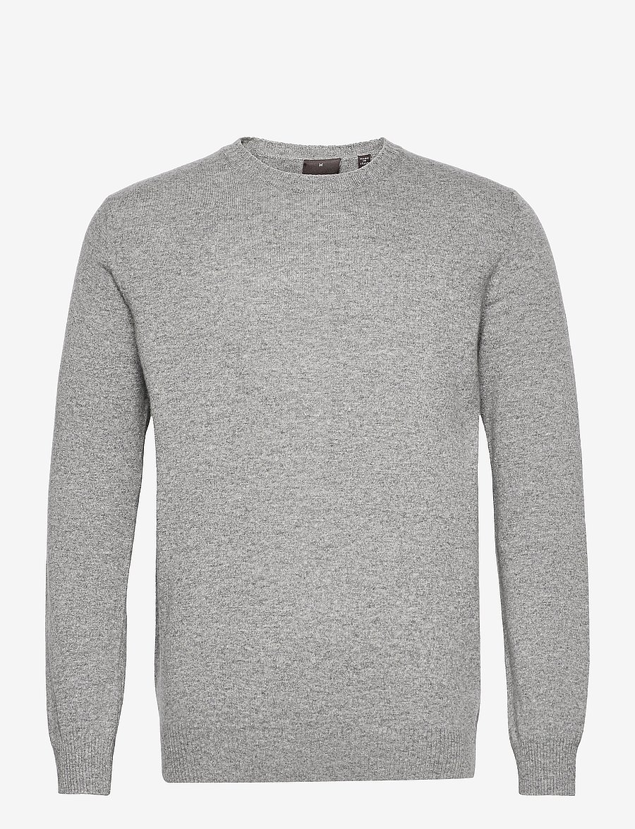 Oscar Jacobson - Valter Roundneck - rundhals - grey melange - 0