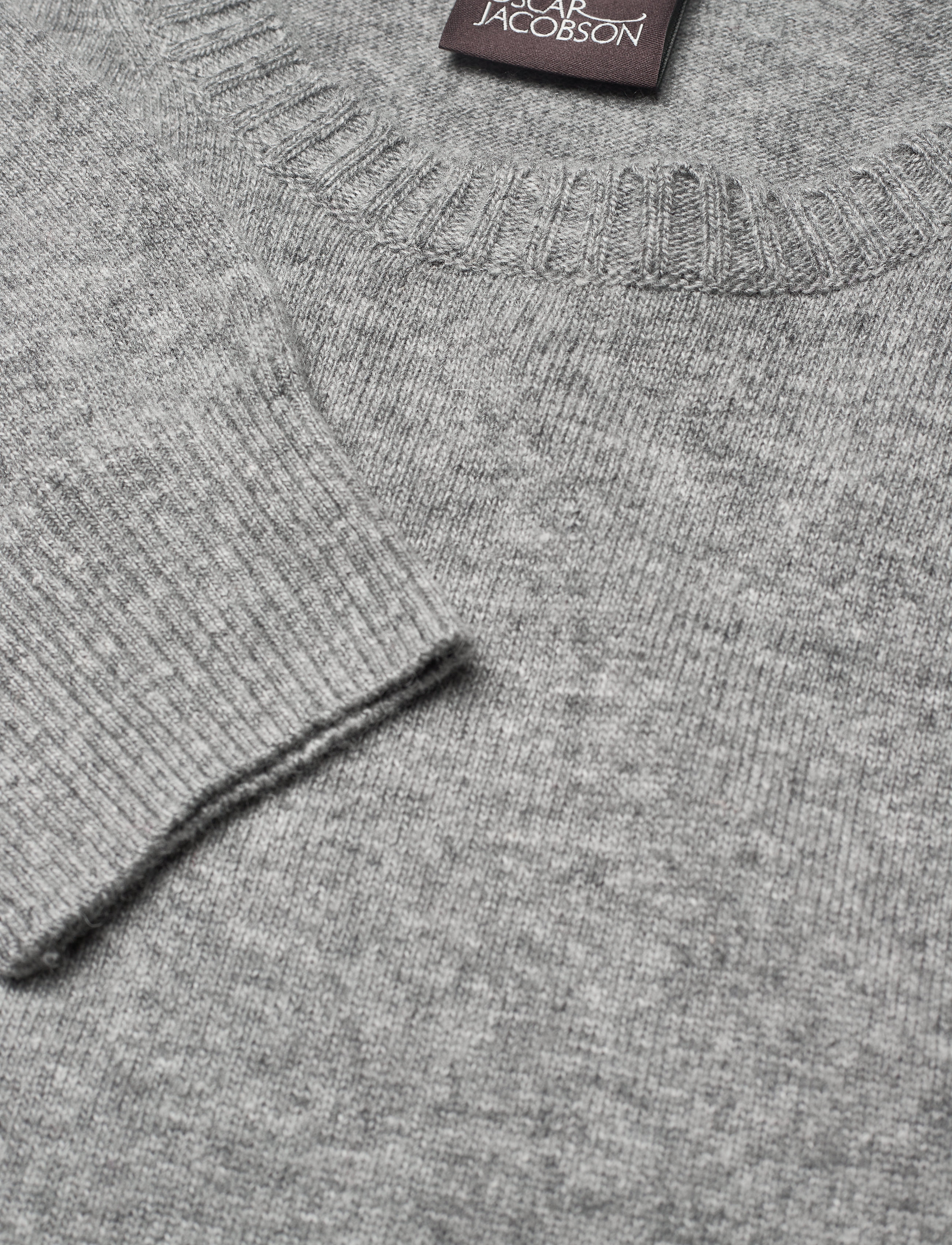 Oscar Jacobson - Valter Roundneck - rundhals - grey melange - 2