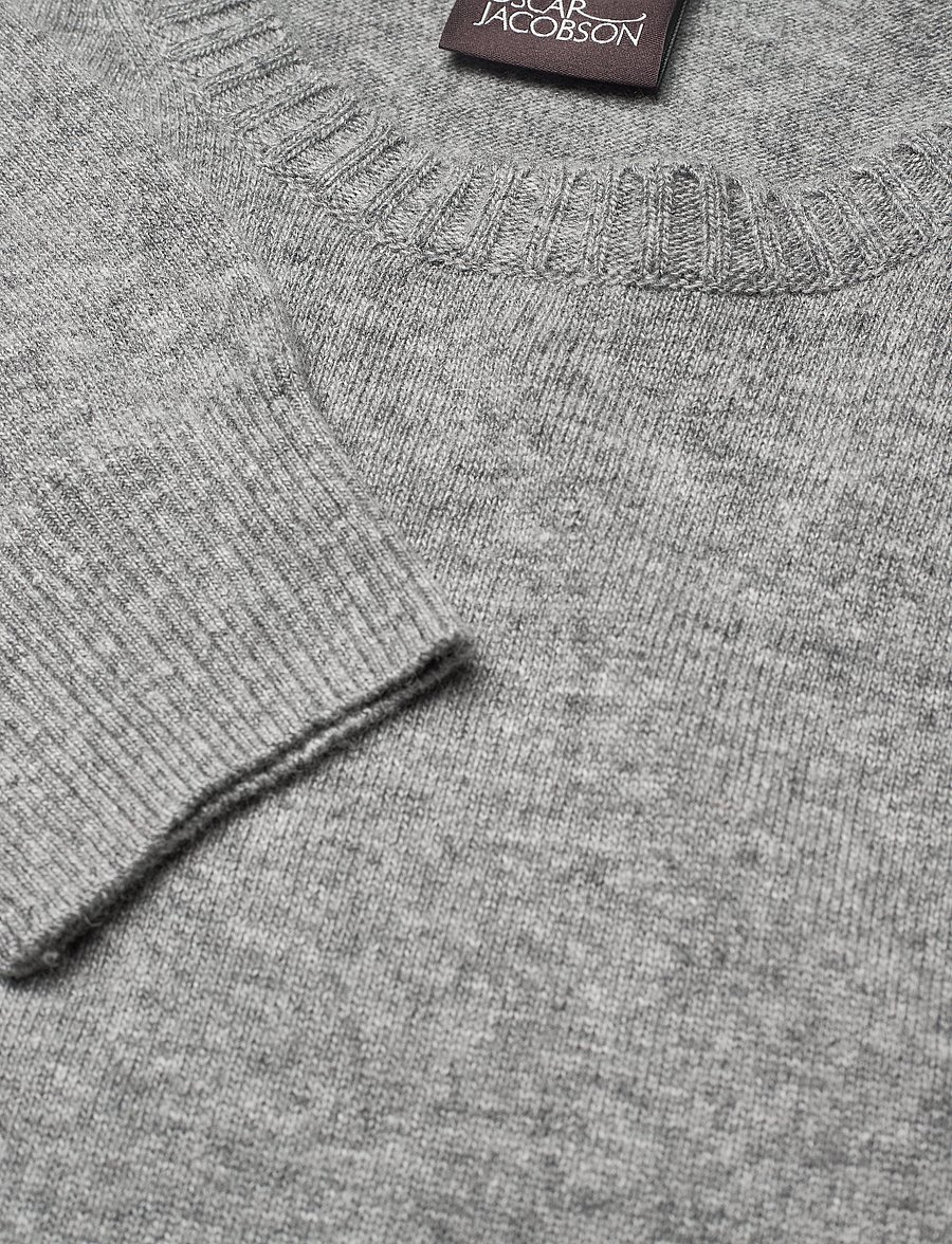 Oscar Jacobson - Valter Roundneck - rundhals - grey melange - 2