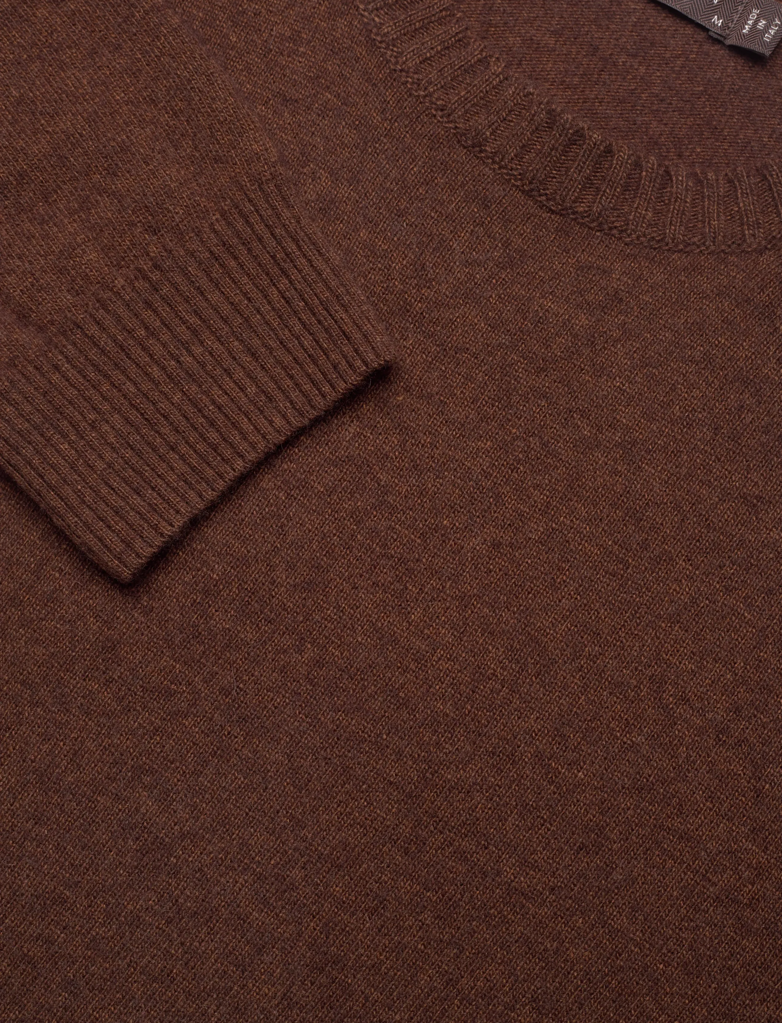 Oscar Jacobson - Valter Roundneck - round necks - mud brown - 2