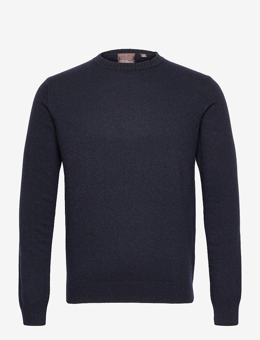 Oscar Jacobson - Valter Roundneck - Ümmarguse kaelusega kudumid - navy - 0
