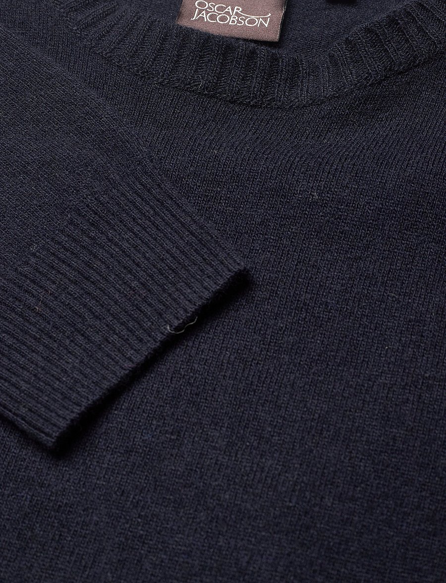 Oscar Jacobson - Valter Roundneck - Ümmarguse kaelusega kudumid - navy - 2