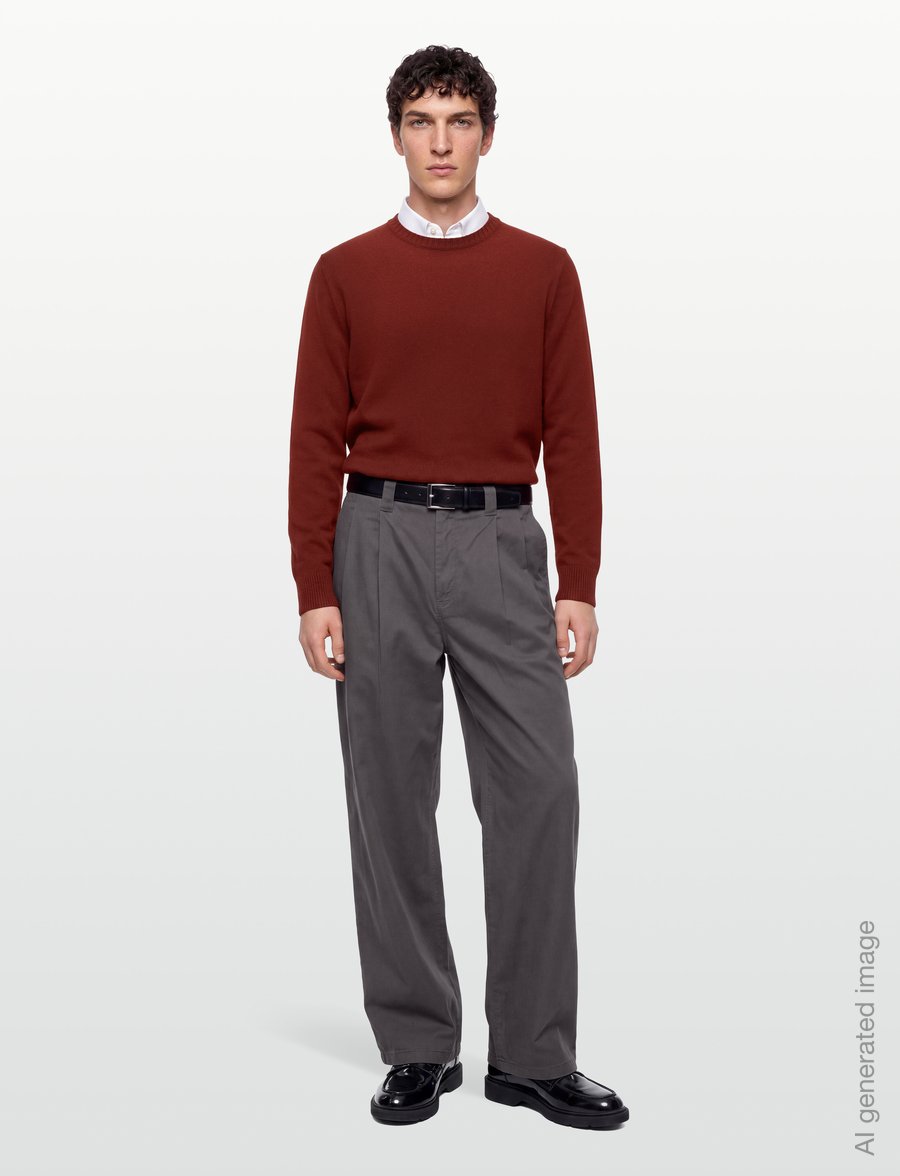 Oscar Jacobson - Valter Roundneck - round necks - orange rust - 0