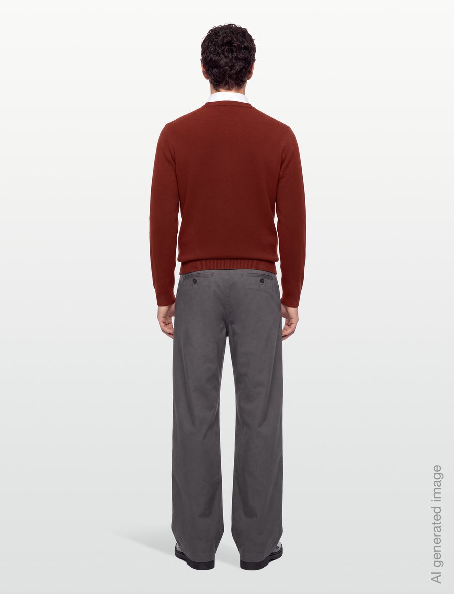 Oscar Jacobson - Valter Roundneck - round necks - orange rust - 4
