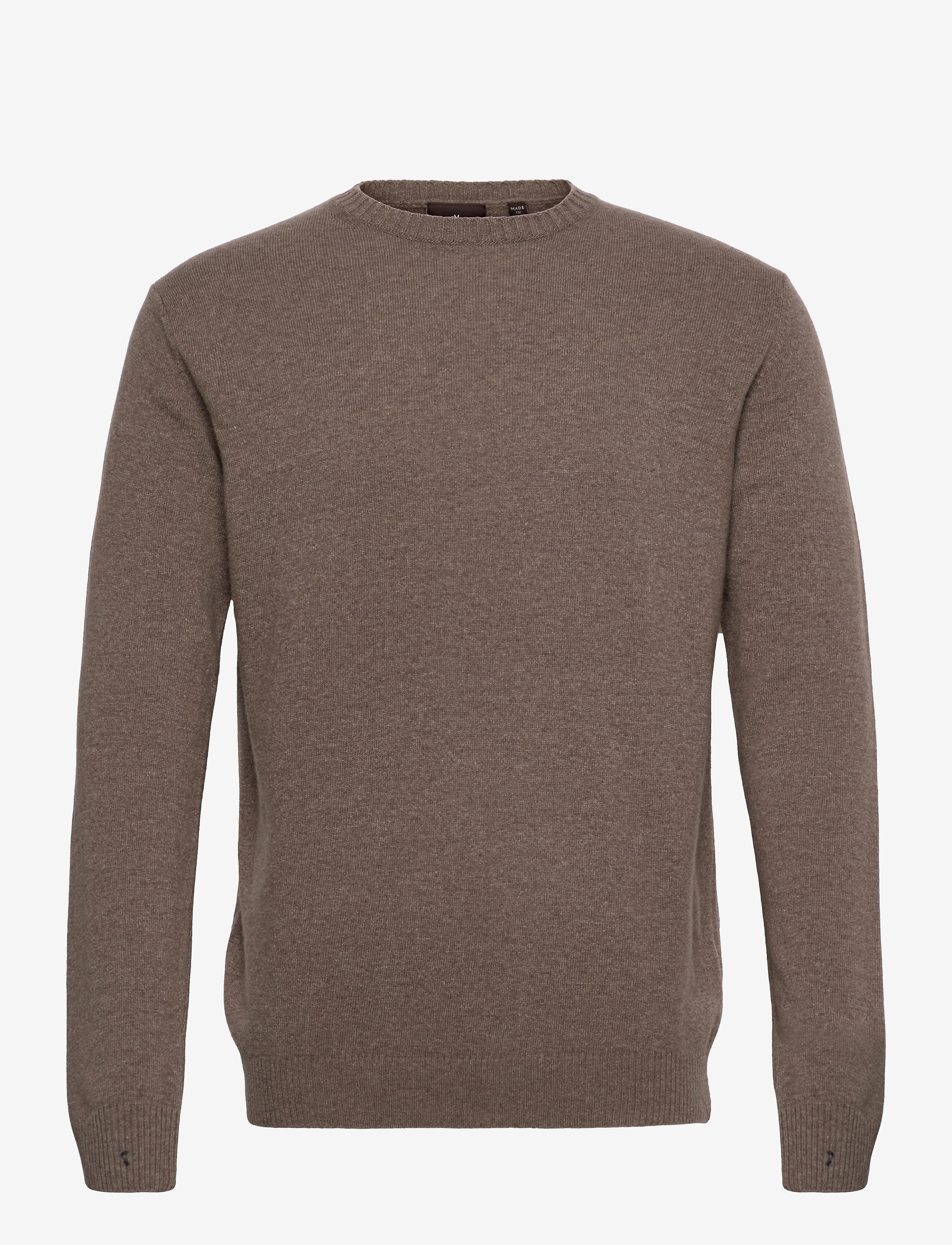 Oscar Jacobson Valter Roundneck - Knitwear - WALNUT BEIGE / brown