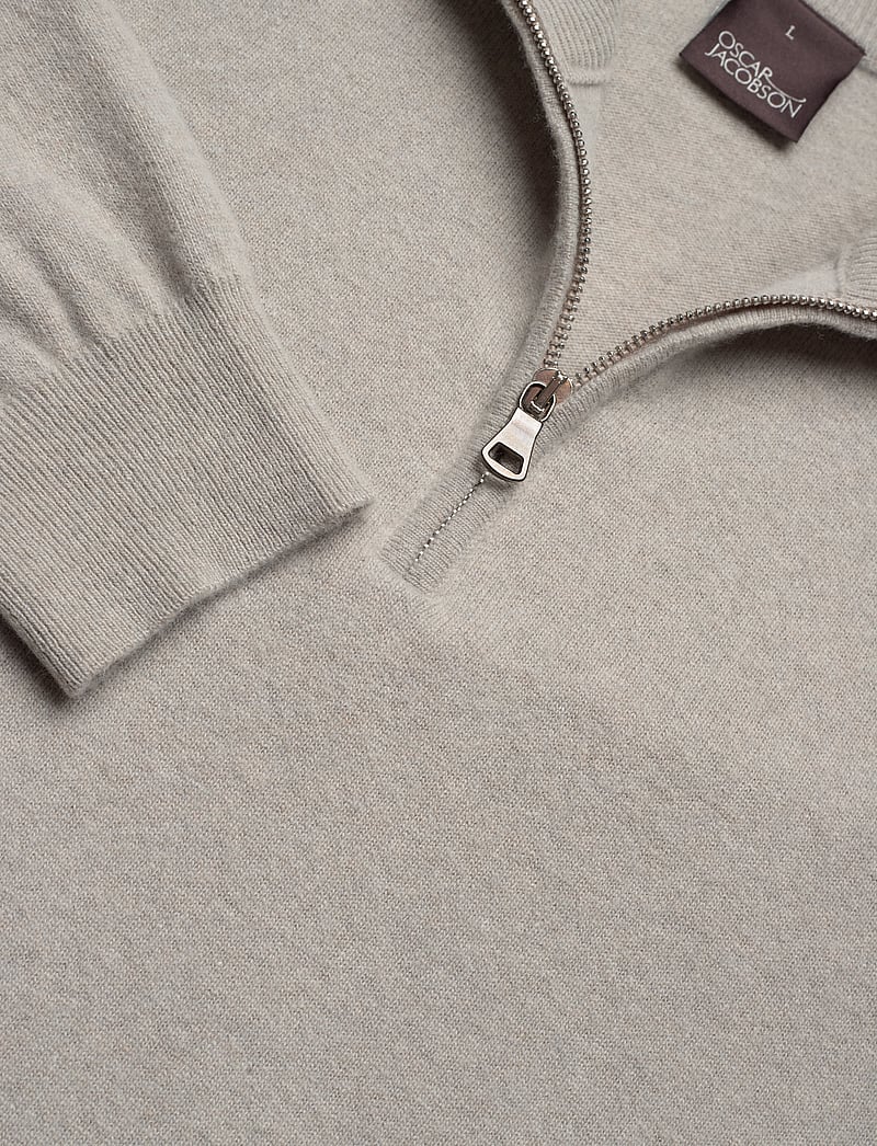 Oscar Jacobson - Patton Half Zip - tõmblukk-kaelusega dressipluusid - brick beige - 2
