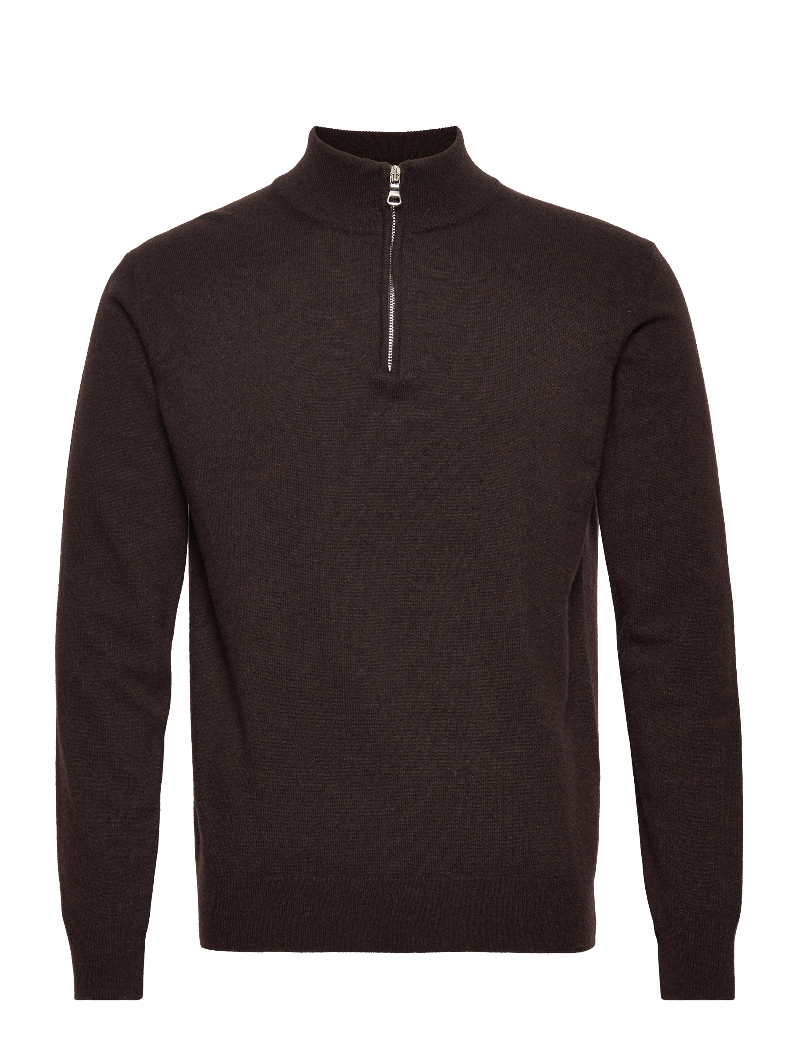 Oscar Jacobson Patton Half Zip, Mænd, Halv Zip Sweater, Brun, Str: XXXL