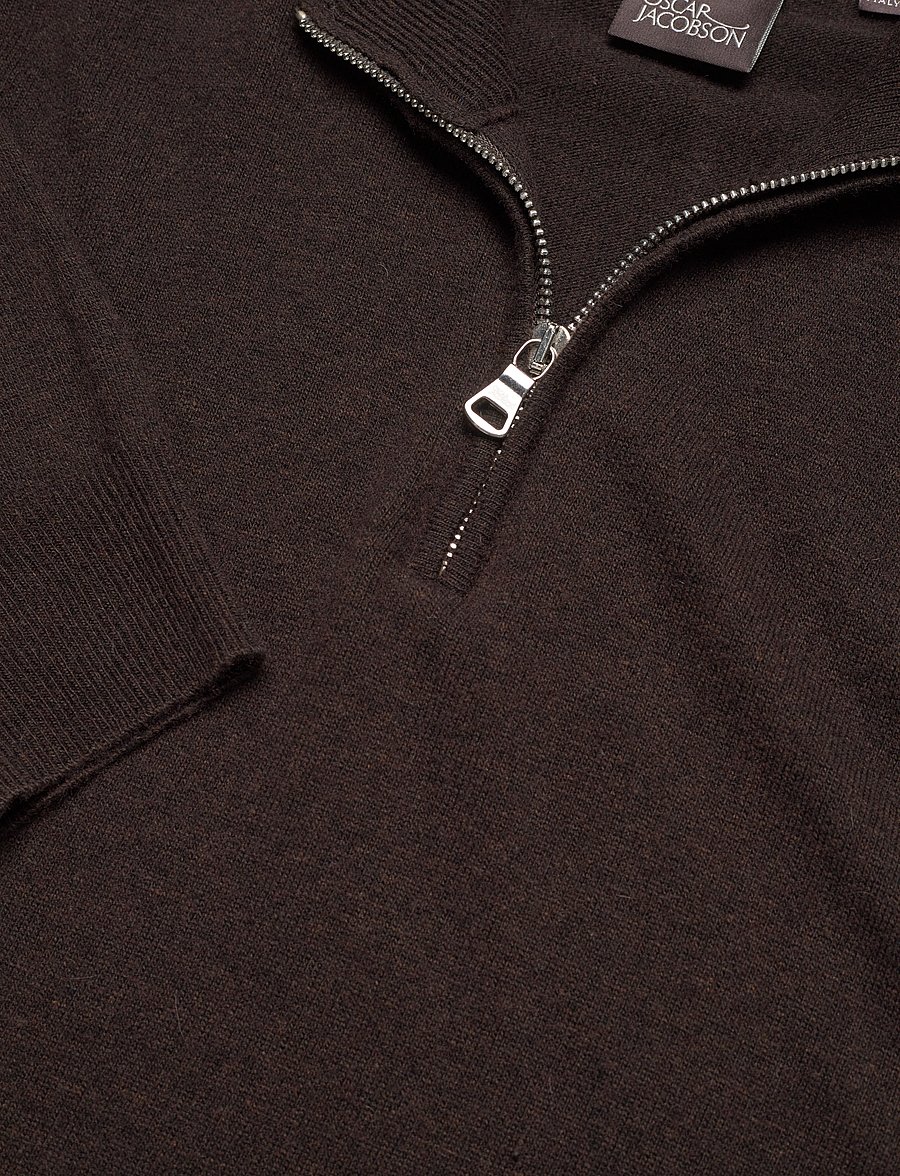 Oscar Jacobson - Patton Half Zip - half zip-tröjor - brown flannel - 2