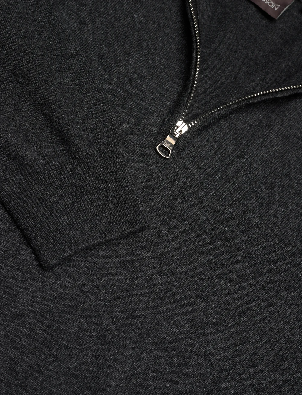 Oscar Jacobson - Patton Half Zip - half zip-tröjor - dark grey - 2
