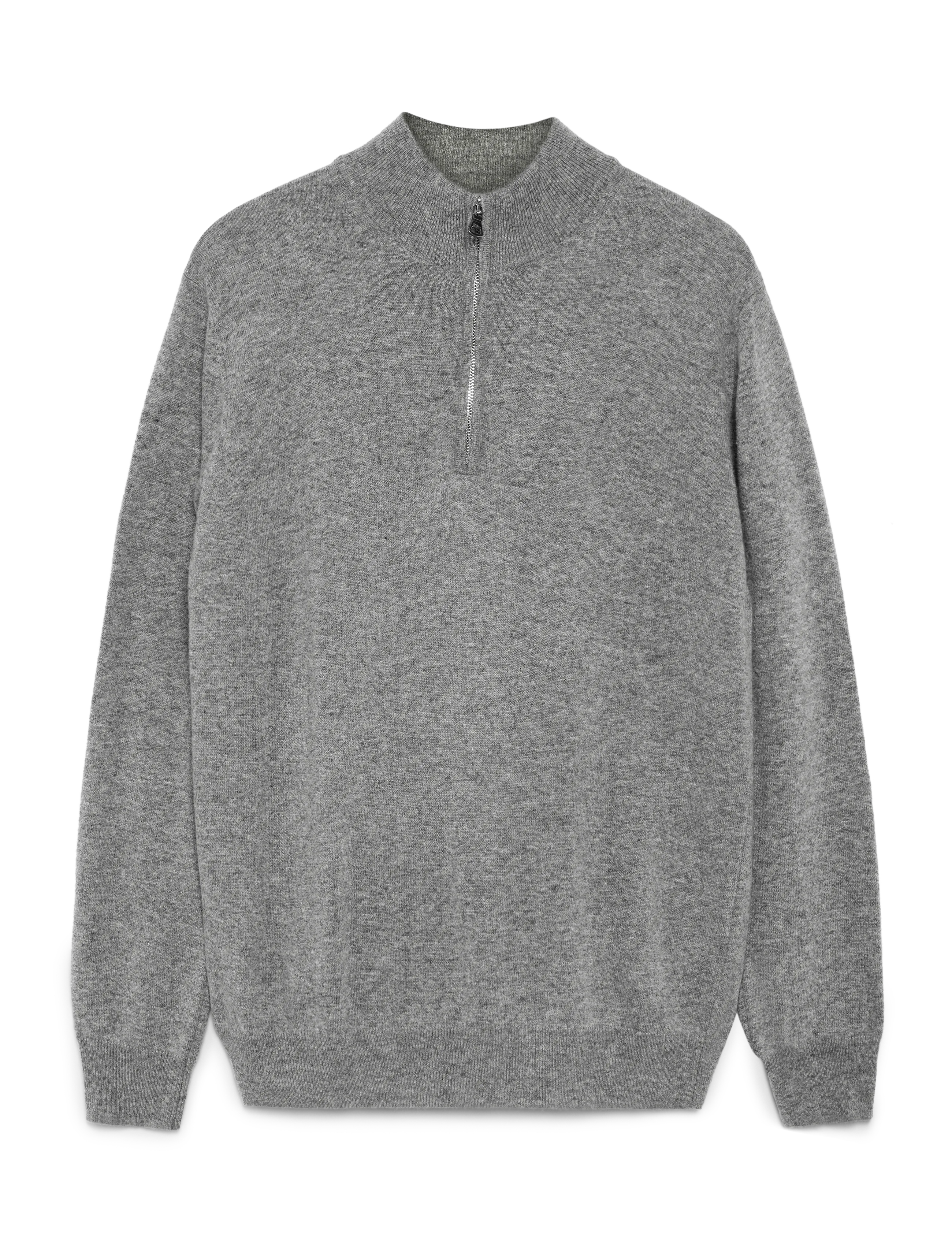 Oscar Jacobson Patton Half Zip, S, Knitwear, Grau - Zip Jumpers, Männerswear