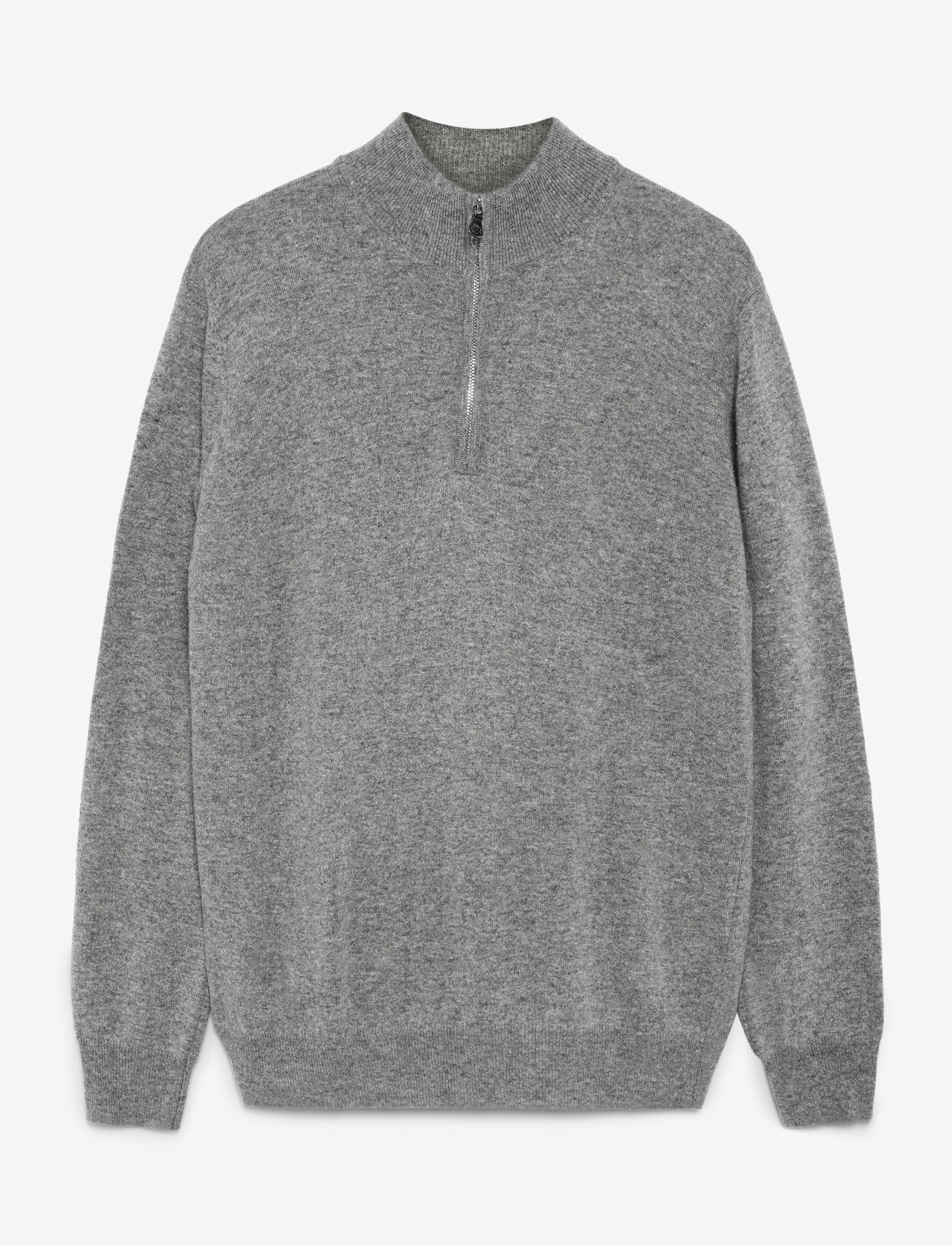 Oscar Jacobson - Patton Half Zip - half zip jumpers - grey melange - 1