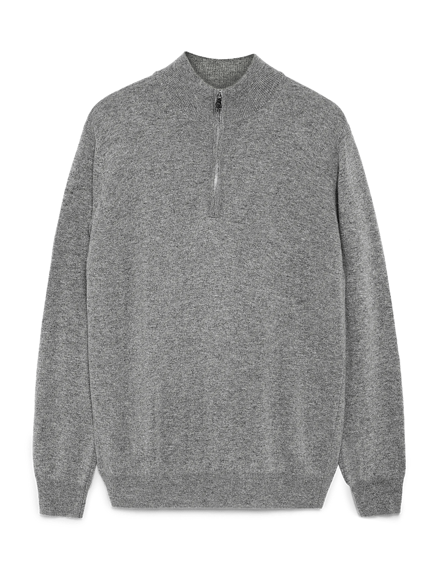 Oscar Jacobson - Patton Half Zip - half zip - grey melange - 1