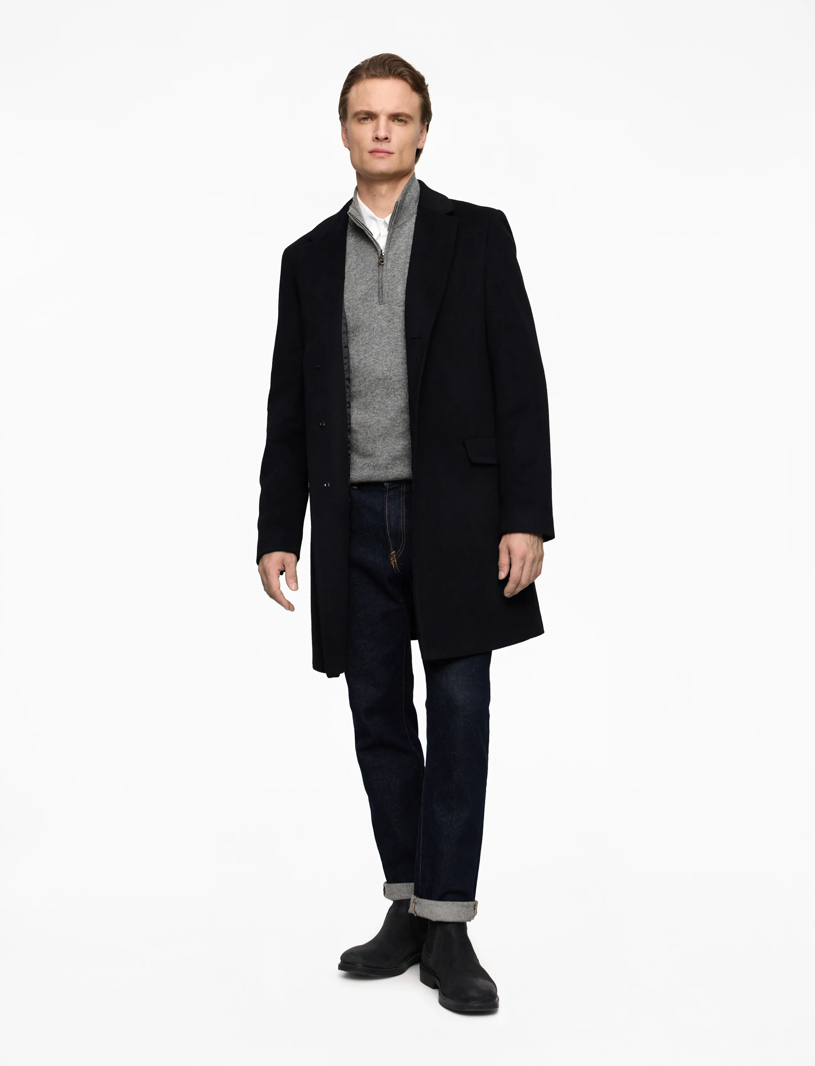 Oscar Jacobson - Patton Half Zip - half zip - grey melange - 2