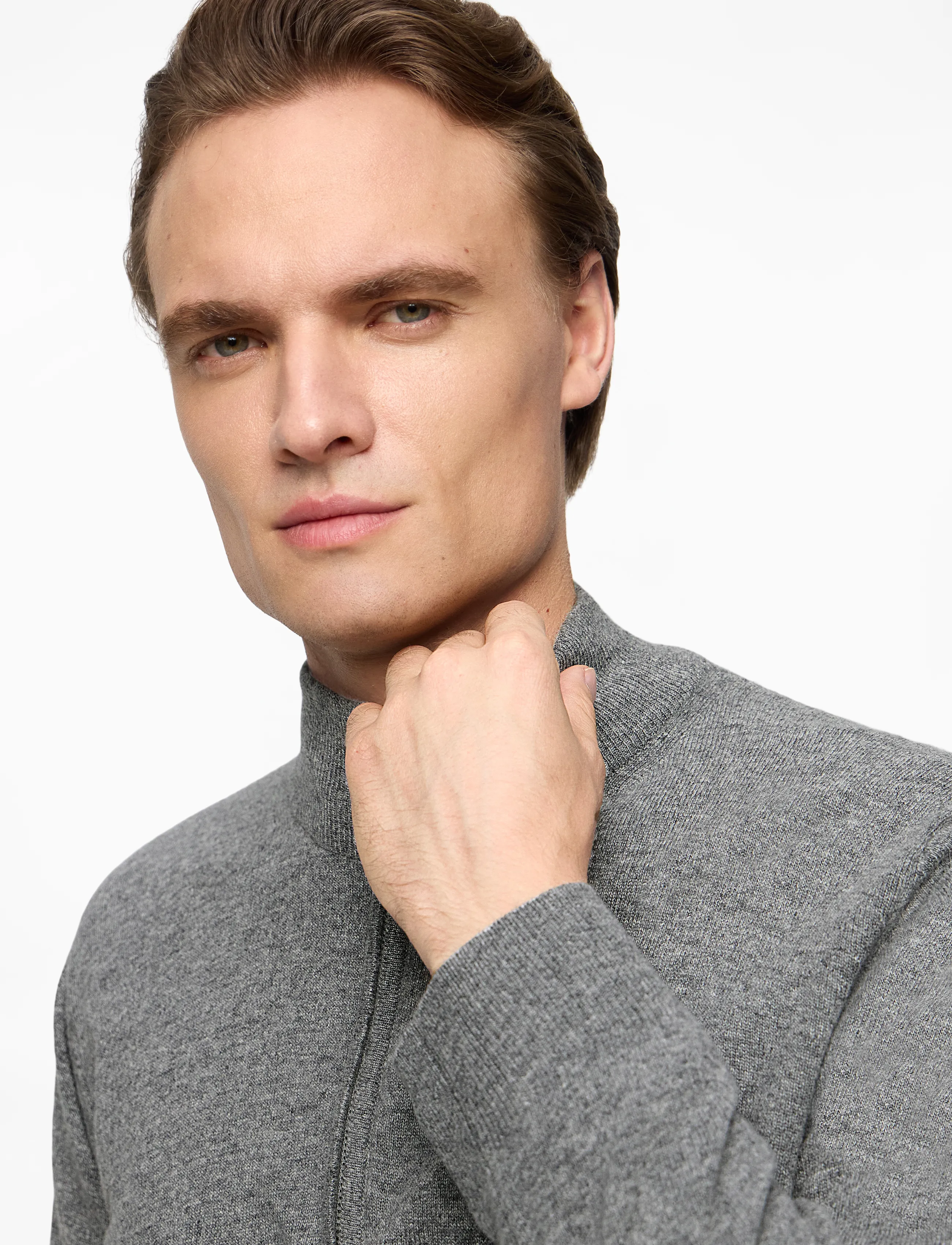 Oscar Jacobson Patton Half Zip stickade tröjor herr – bild 9