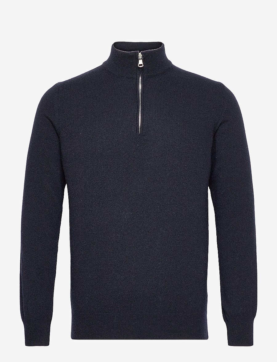 Oscar Jacobson - Patton Half Zip - half zip jumpers - navy - 0