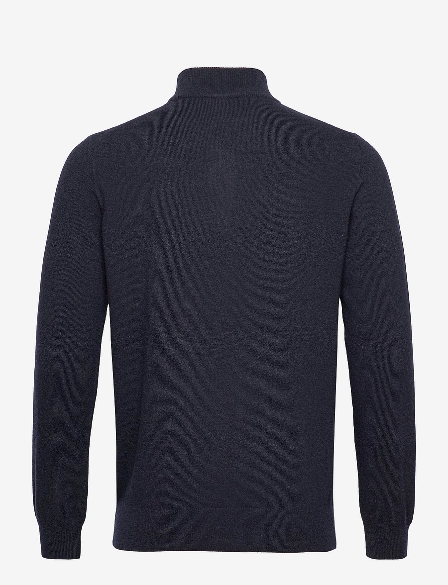 Oscar Jacobson - Patton Half Zip - half zip jumpers - navy - 1
