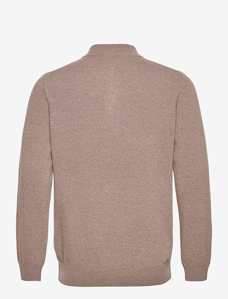 Oscar Jacobson - Patton Half Zip - tõmblukk-kaelusega dressipluusid - walnut beige - 1