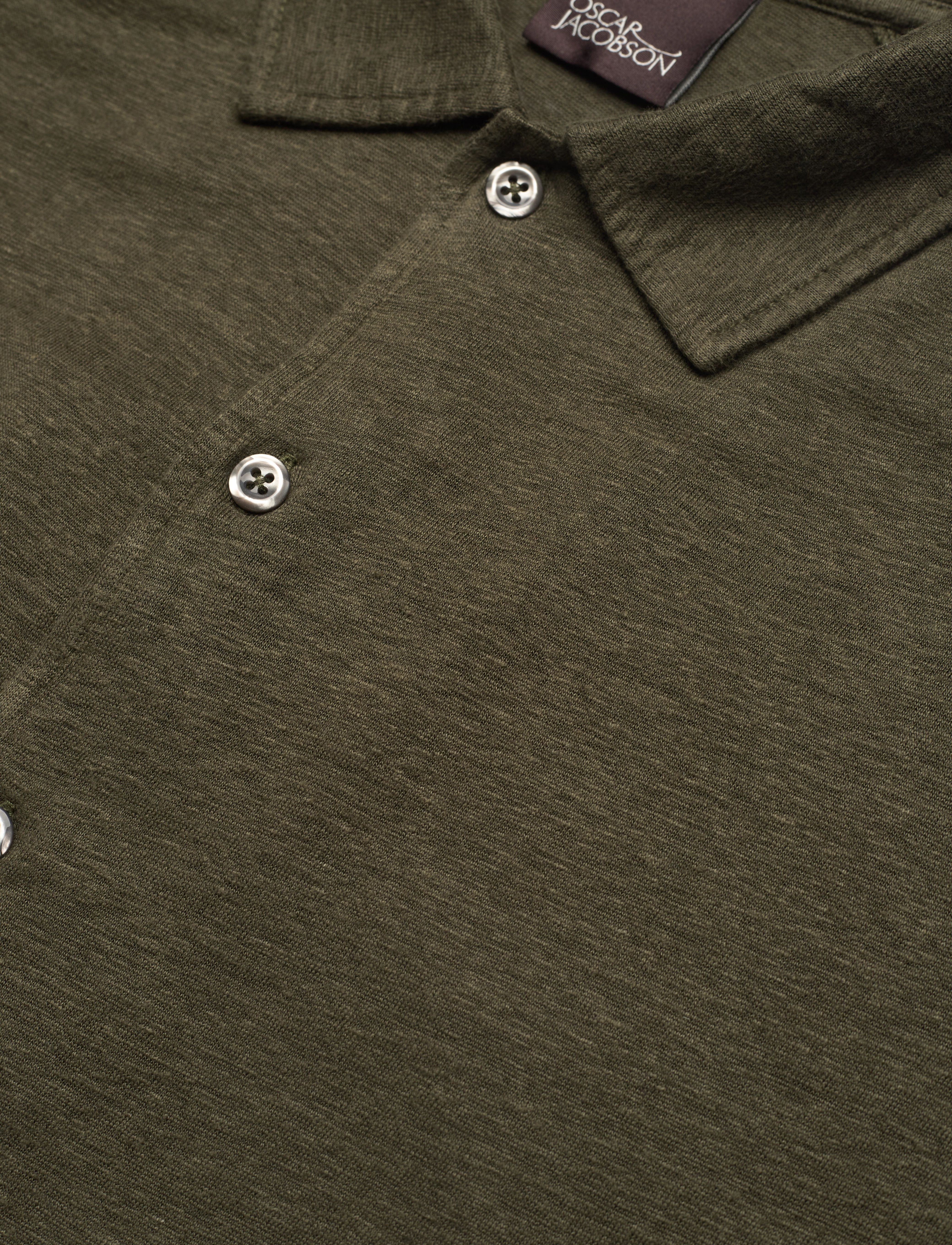 Oscar Jacobson - Albin reg shirt S-S - green cervo - 3