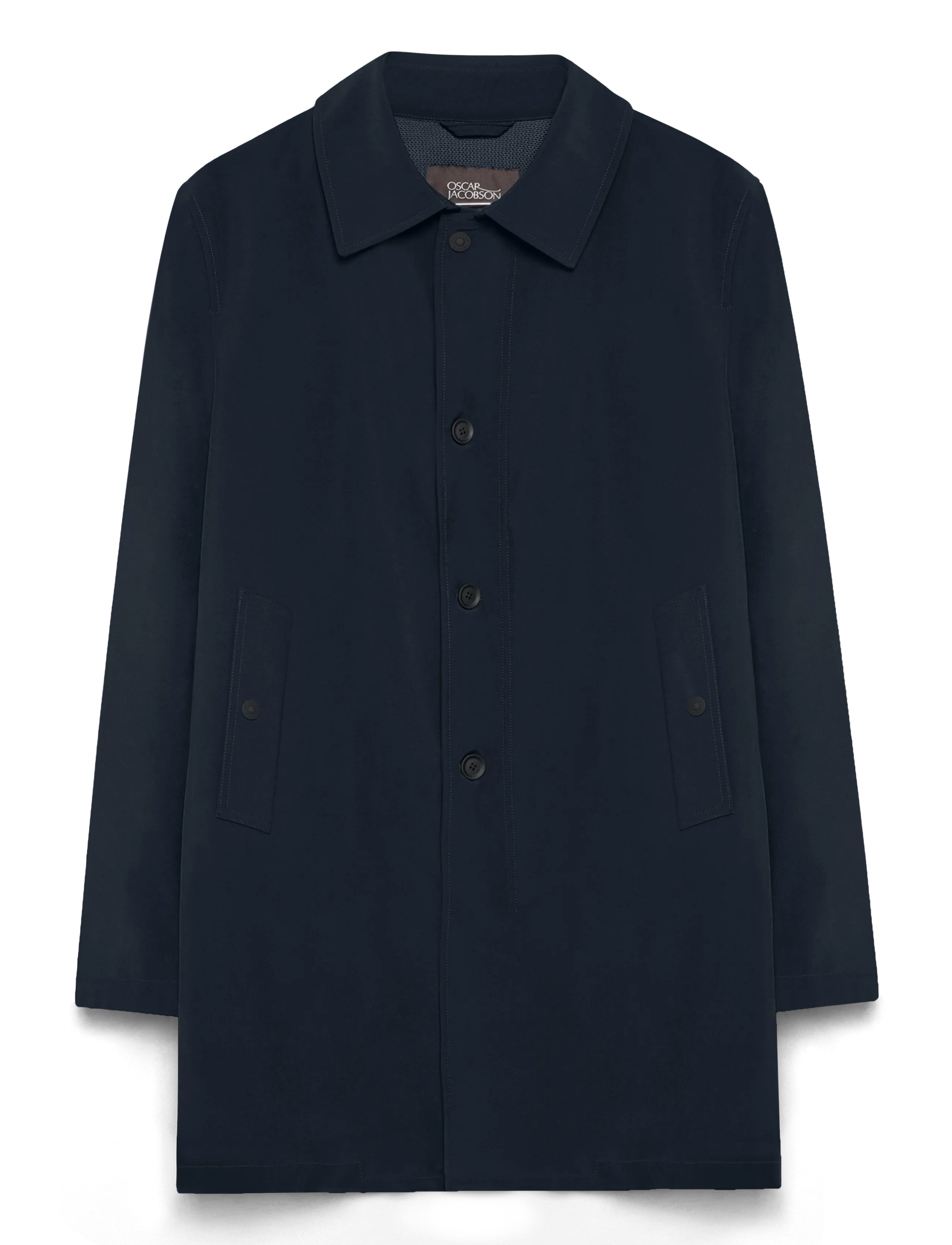 Oscar Jacobson Johnsson Coat, Mænd, Mac Frakke, Navy, Str: 46