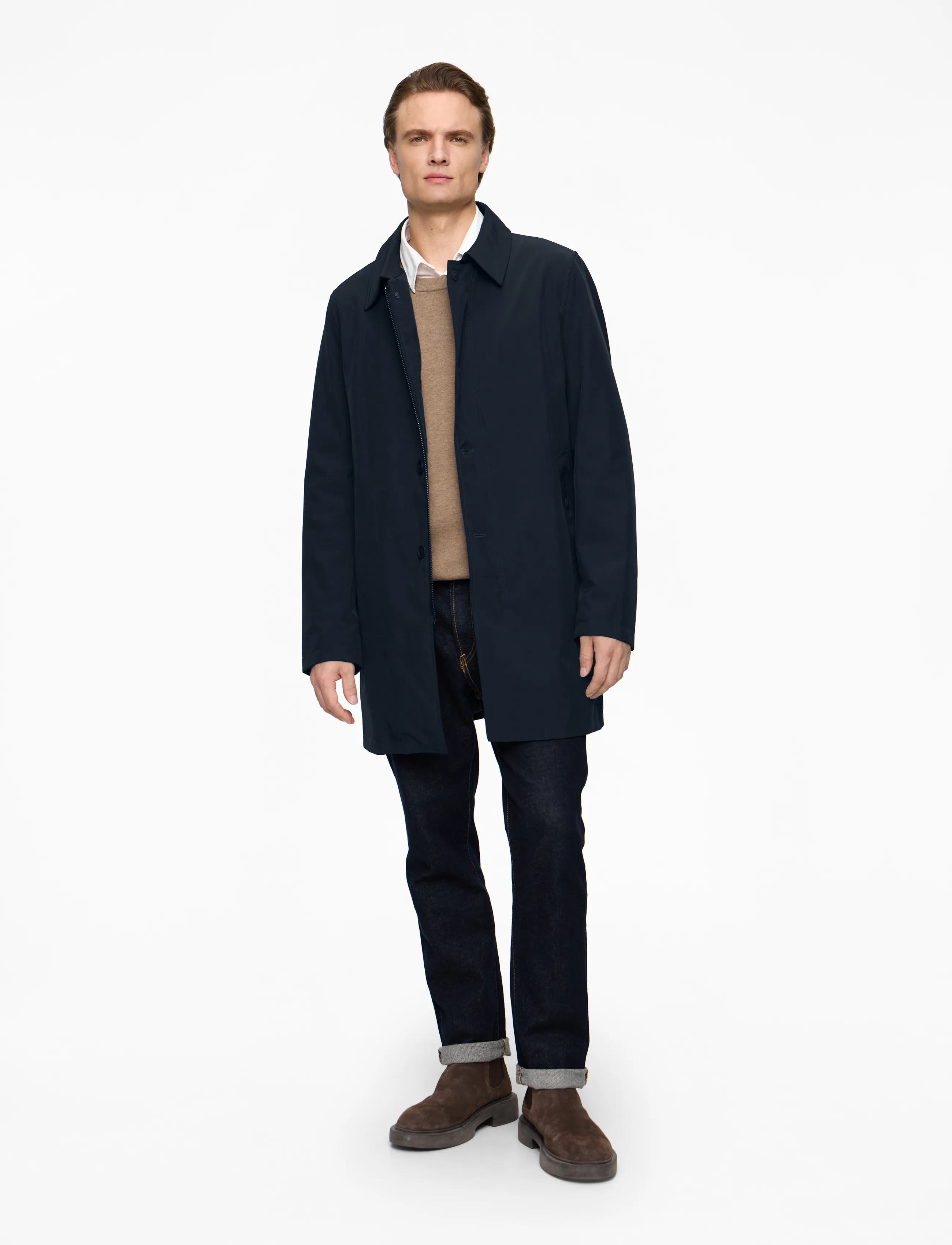 Oscar Jacobson - Johnsson Coat - tunna kappor - navy - 2