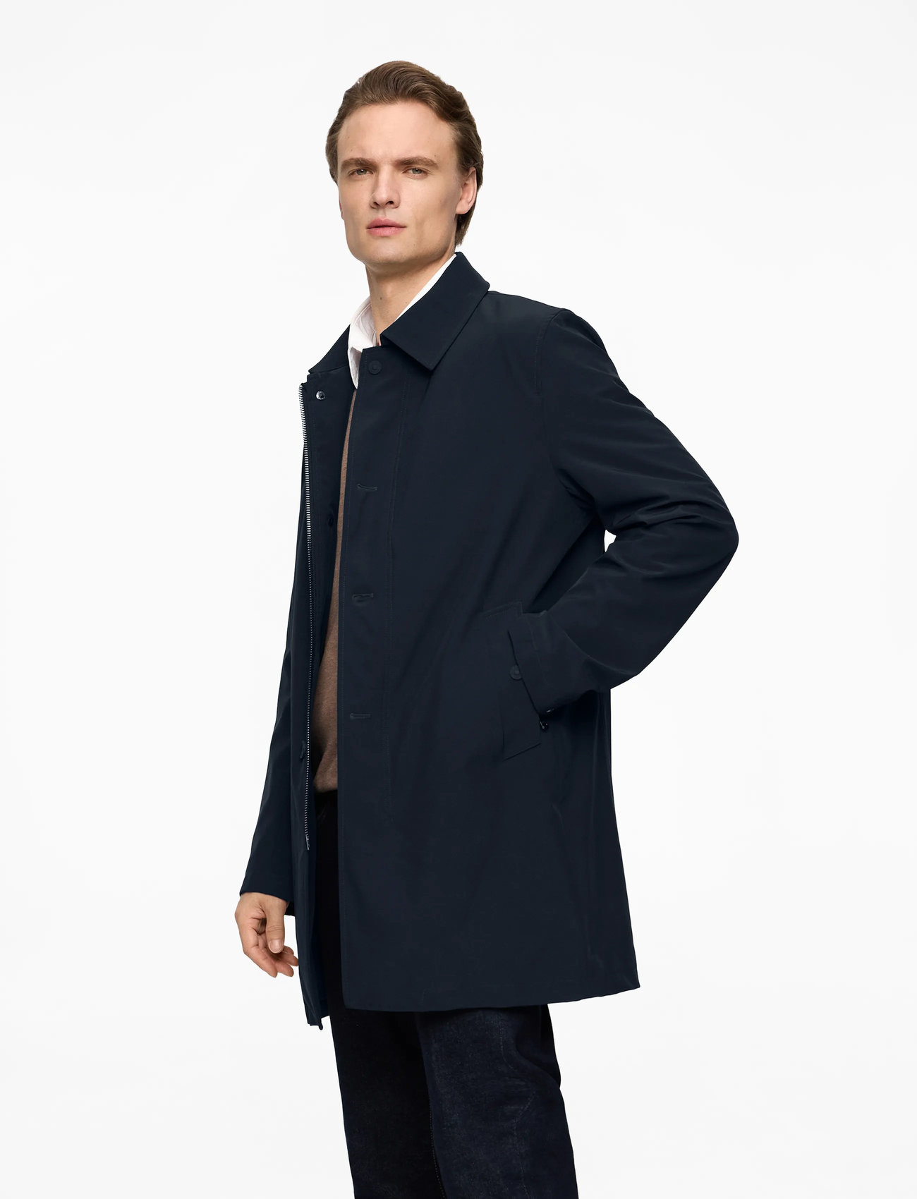 Oscar Jacobson - Johnsson Coat - tunna kappor - navy - 3