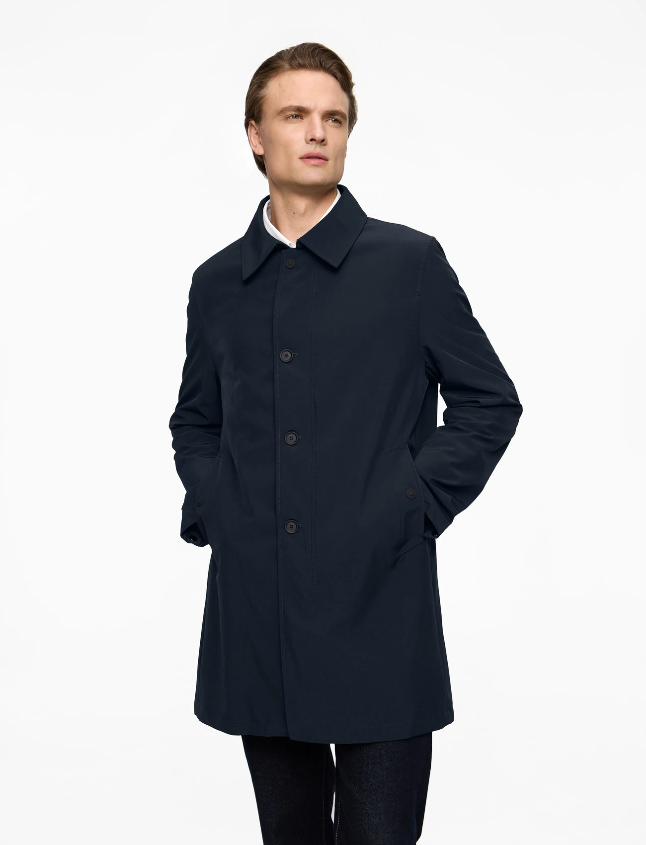 Oscar Jacobson - Johnsson Coat - tunna kappor - navy - 0