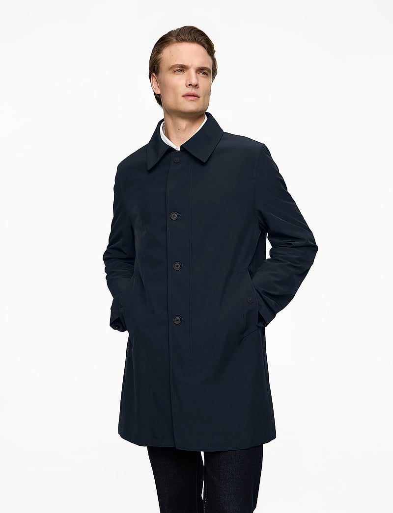 Oscar Jacobson - Johnsson Coat - tunna kappor - navy - 0