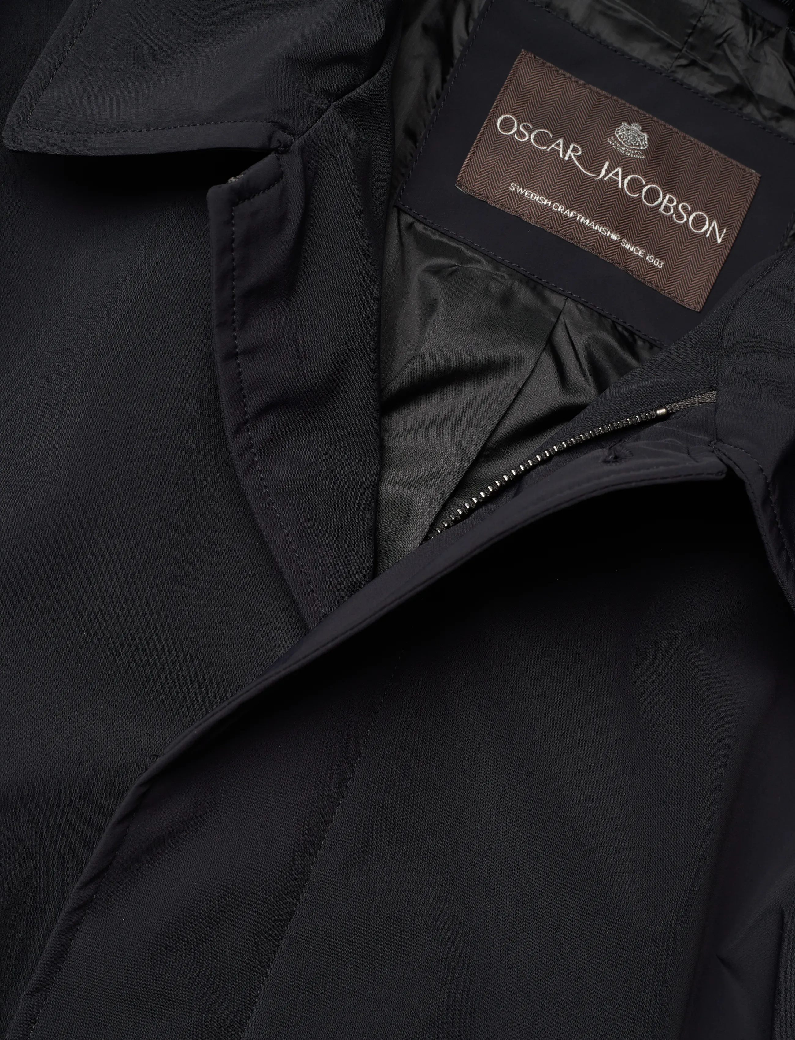 Oscar Jacobson - Car Coat - plāni mēteļi - navy - 2