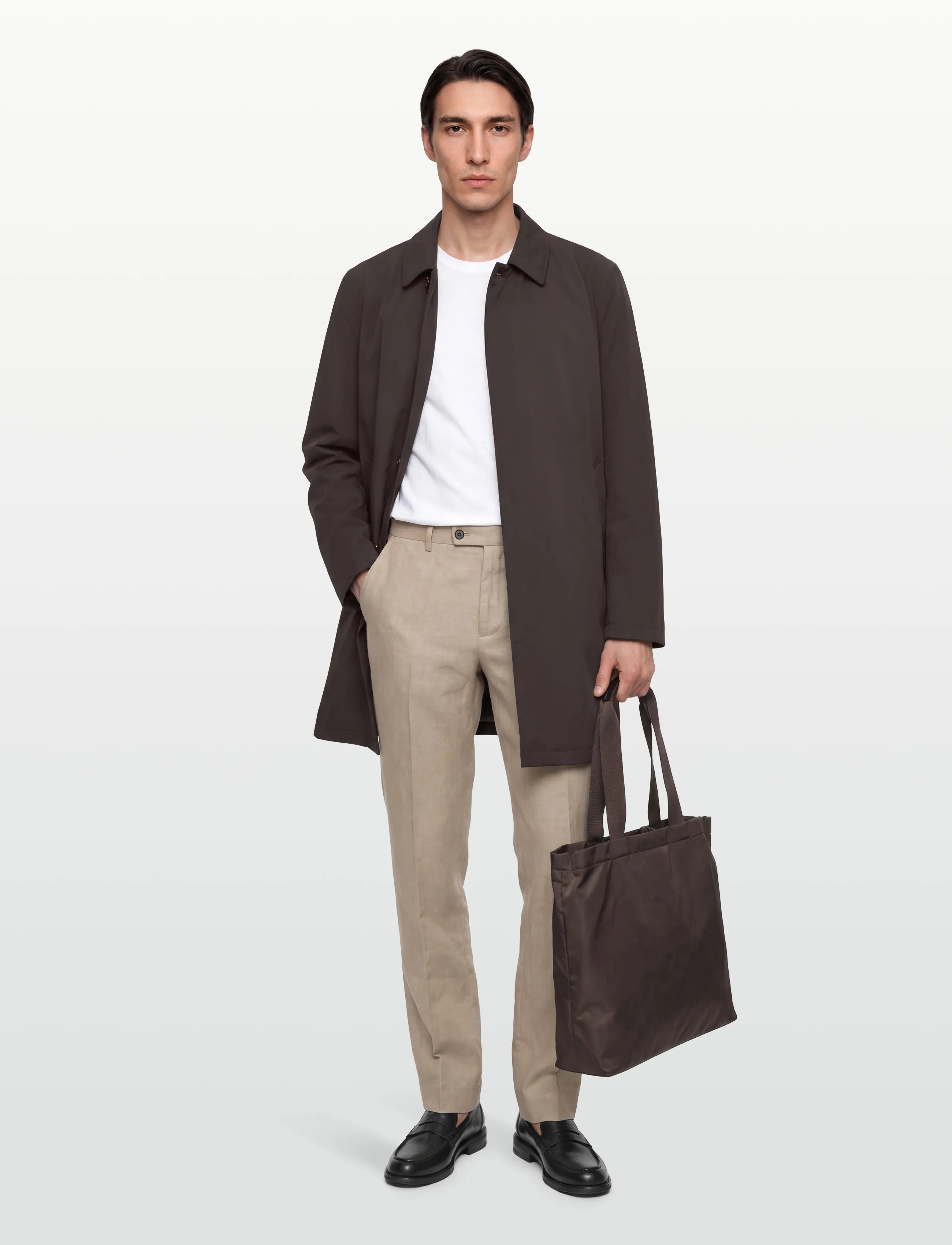 Oscar Jacobson Car Coat, 52, Coats, Braun - Light Männerswear