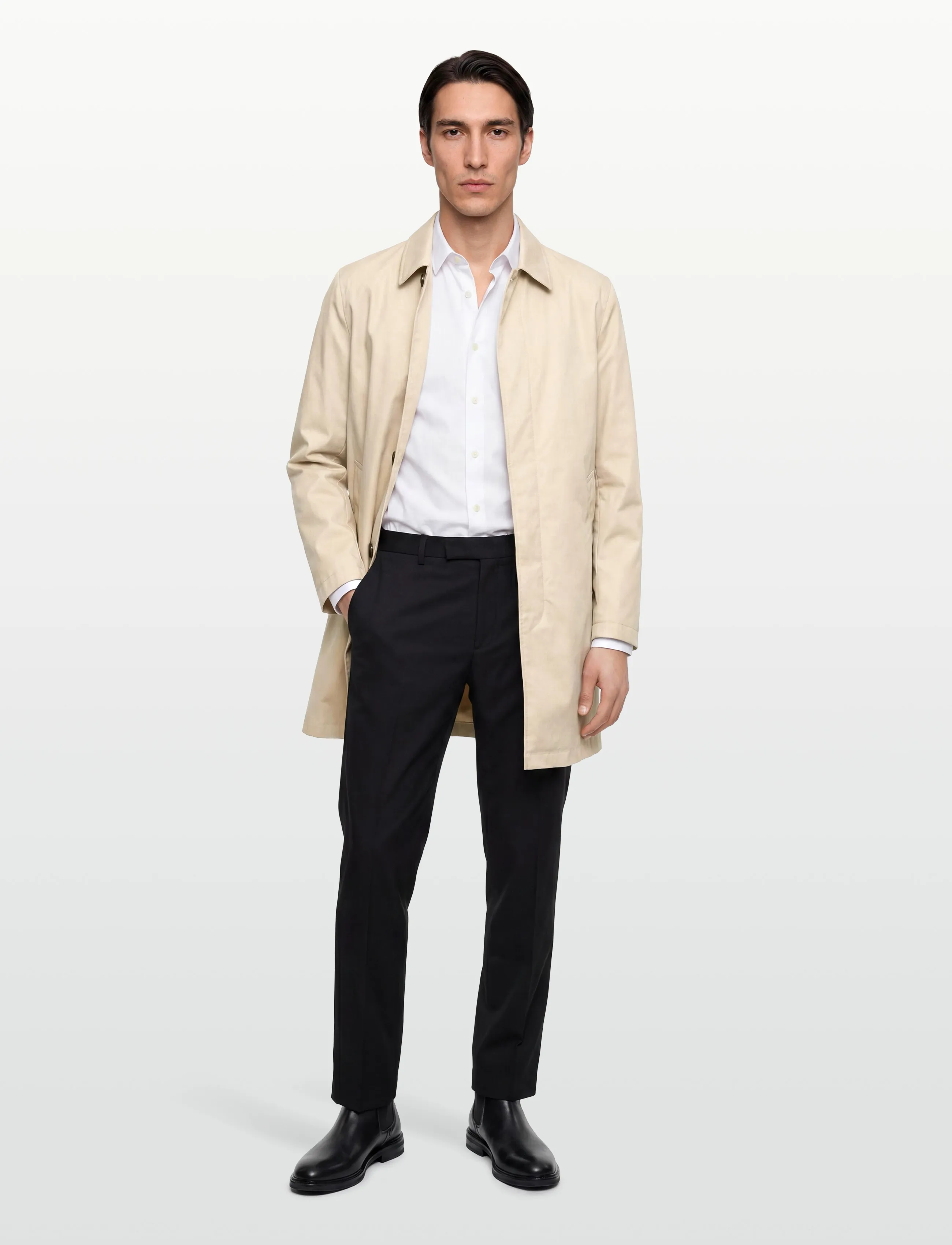 Oscar Jacobson Car Coat, 50, Cream, Frakker > Lette Frakker, Herre