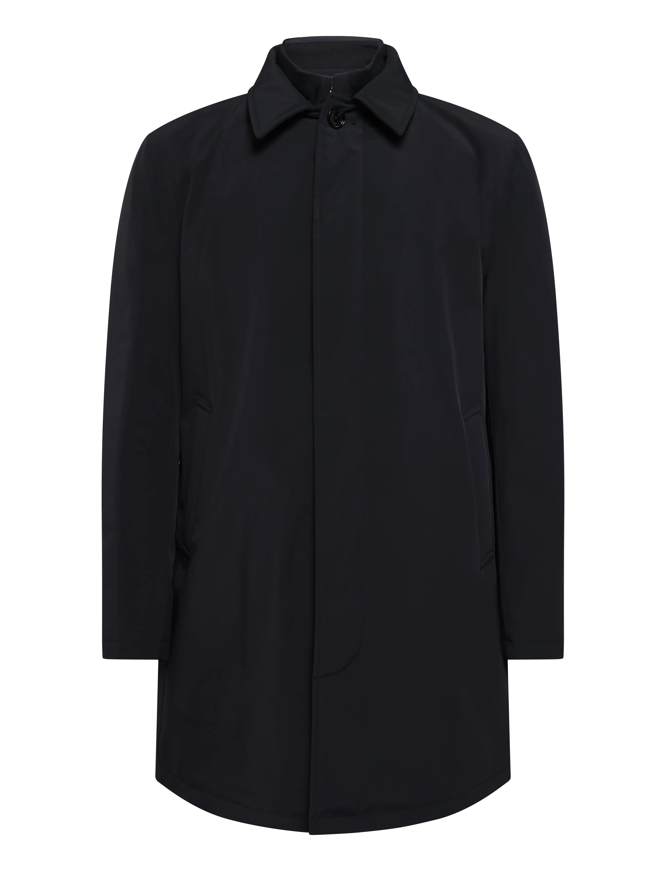 Oscar Jacobson Zipped Padded Car Coat - Coats - NAVY / navy