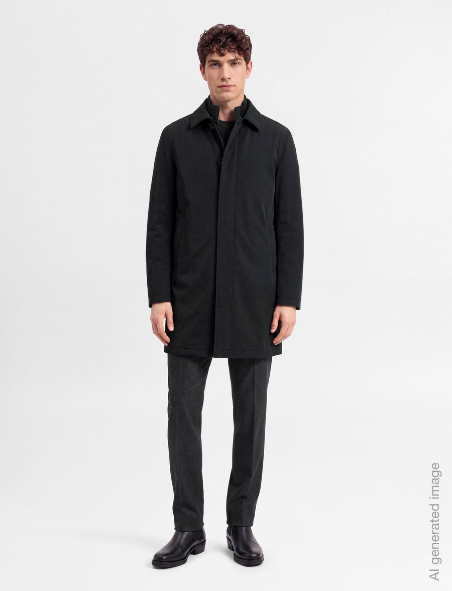 Oscar Jacobson - Zipped Padded Car Coat - ploni paltai - navy - 0
