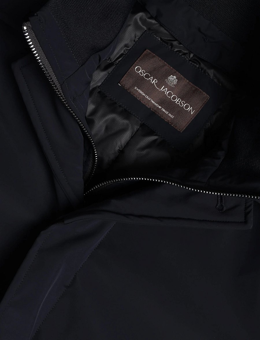 Oscar Jacobson - Zipped Padded Car Coat - light coats - navy - 2