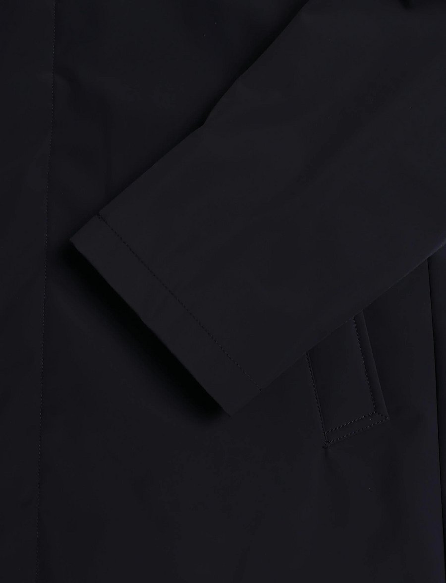 Oscar Jacobson - Zipped Padded Car Coat - light coats - navy - 3