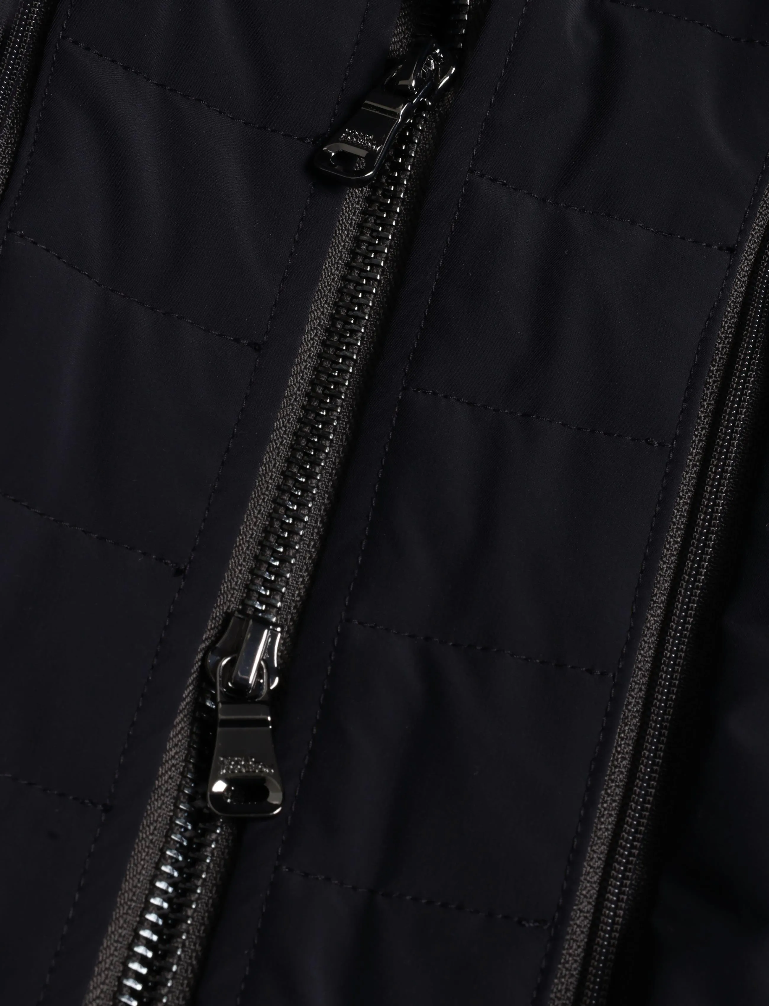 Oscar Jacobson - Zipped Padded Car Coat - light coats - navy - 4