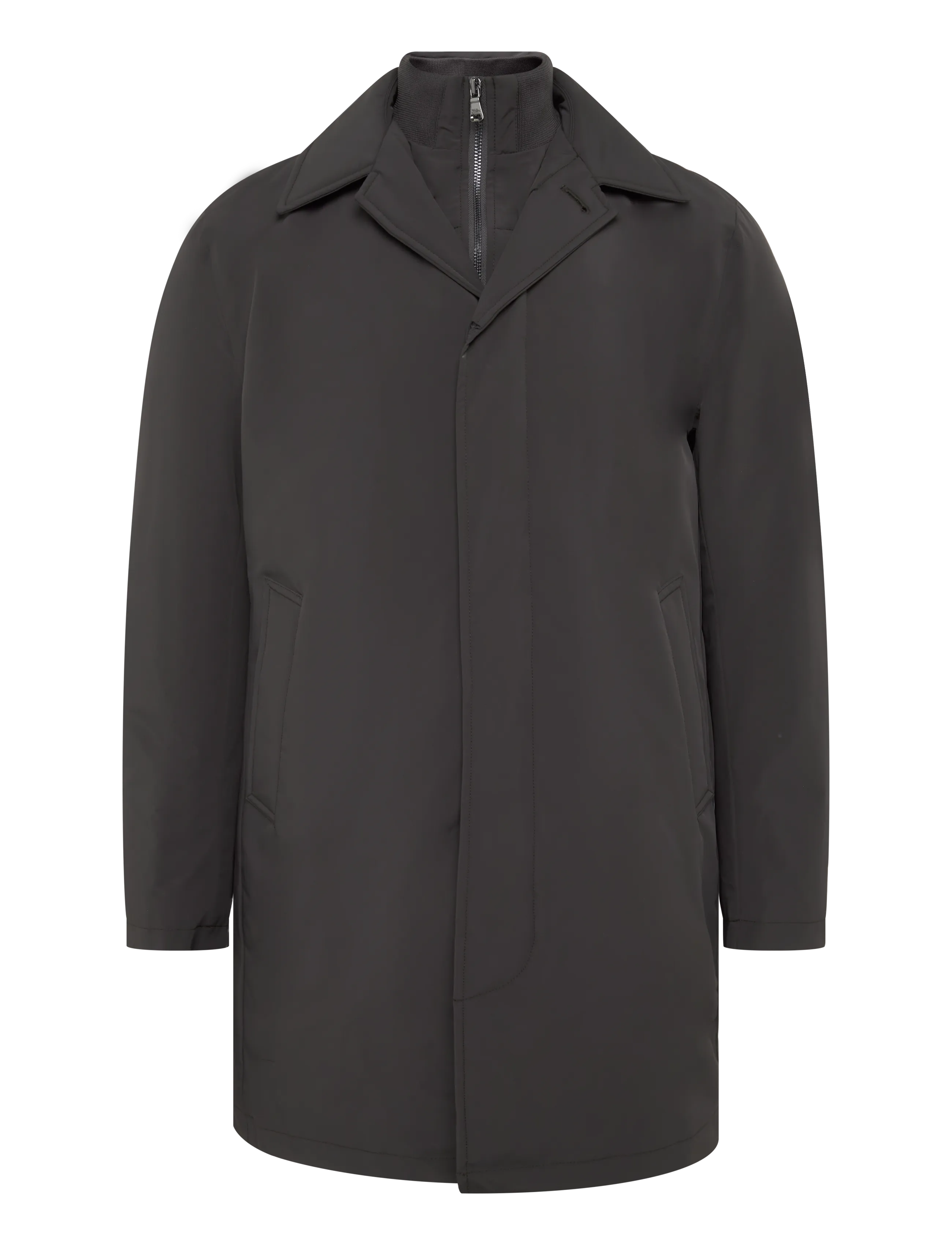 Oscar Jacobson Zipped Padded Car Coat - Kleidung - TERRA BROWN / brown