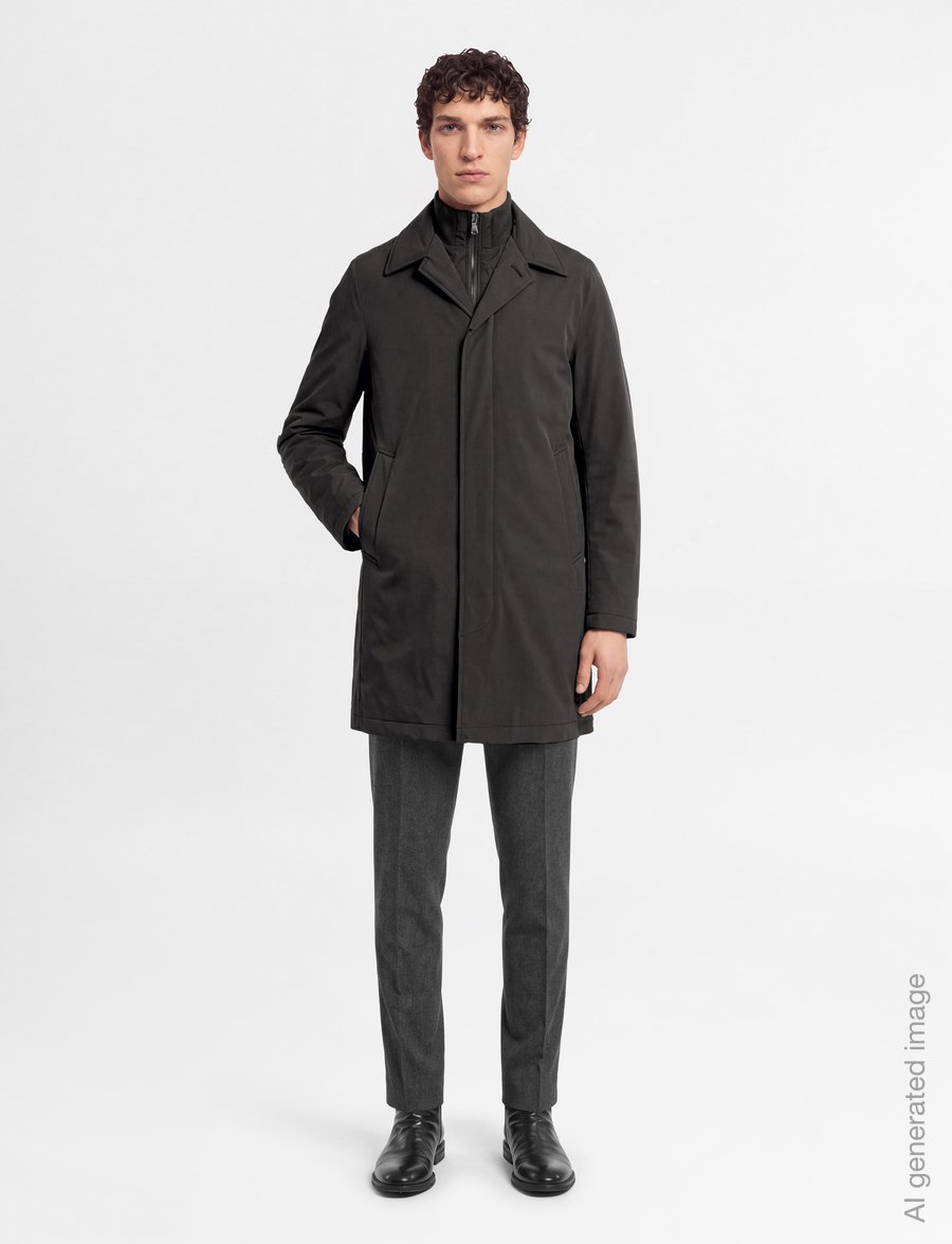 Oscar Jacobson - Zipped Padded Car Coat - light coats - terra brown - 0