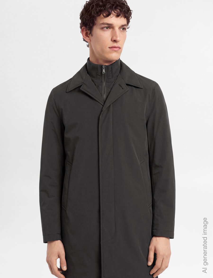 Oscar Jacobson - Zipped Padded Car Coat - light coats - terra brown - 3