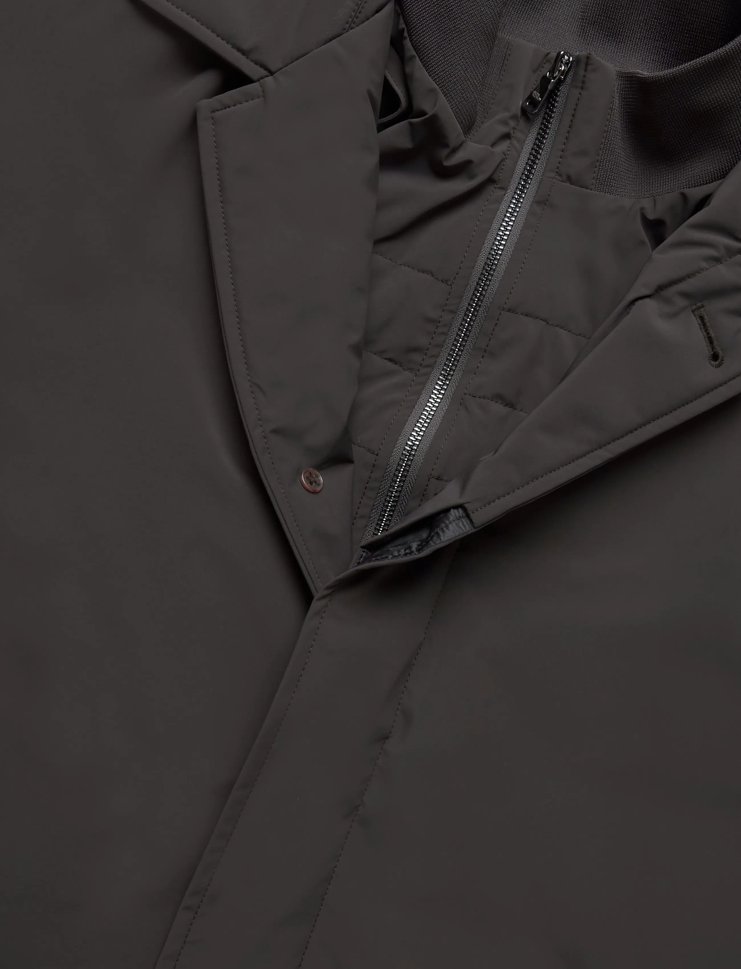 Oscar Jacobson - Zipped Padded Car Coat - terra brown - 2