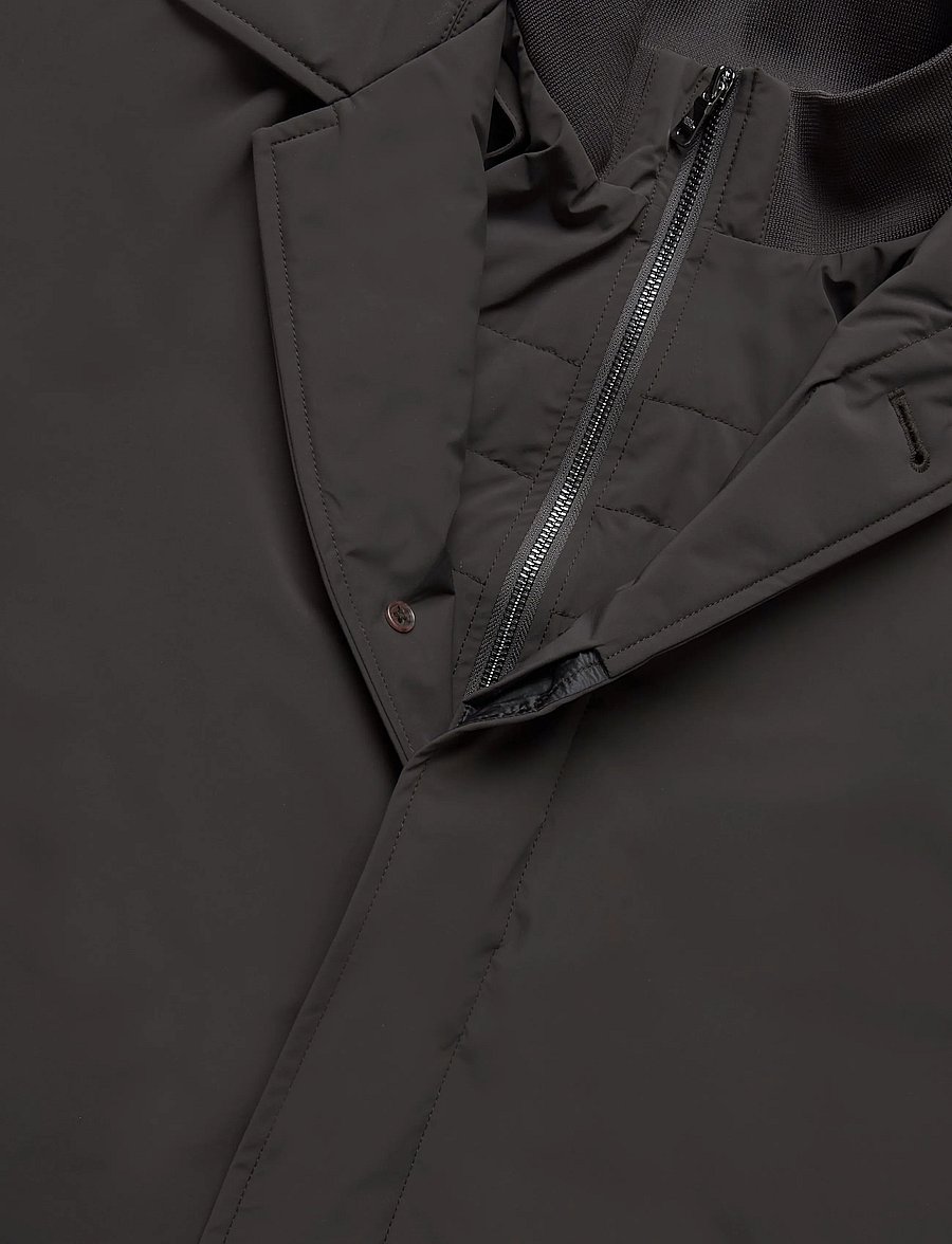 Oscar Jacobson - Zipped Padded Car Coat - light coats - terra brown - 5