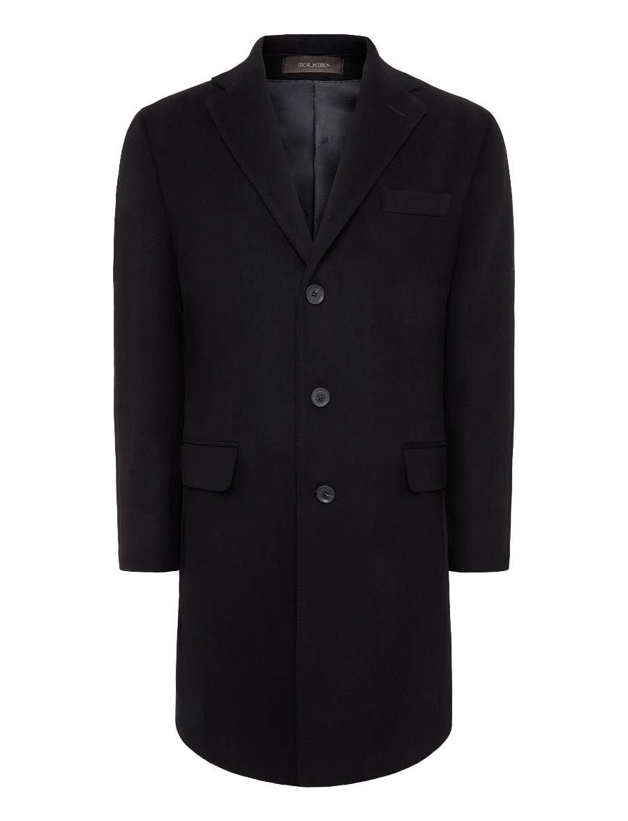 Oscar Jacobson - Sergio Coat - winter jackets - black - 0