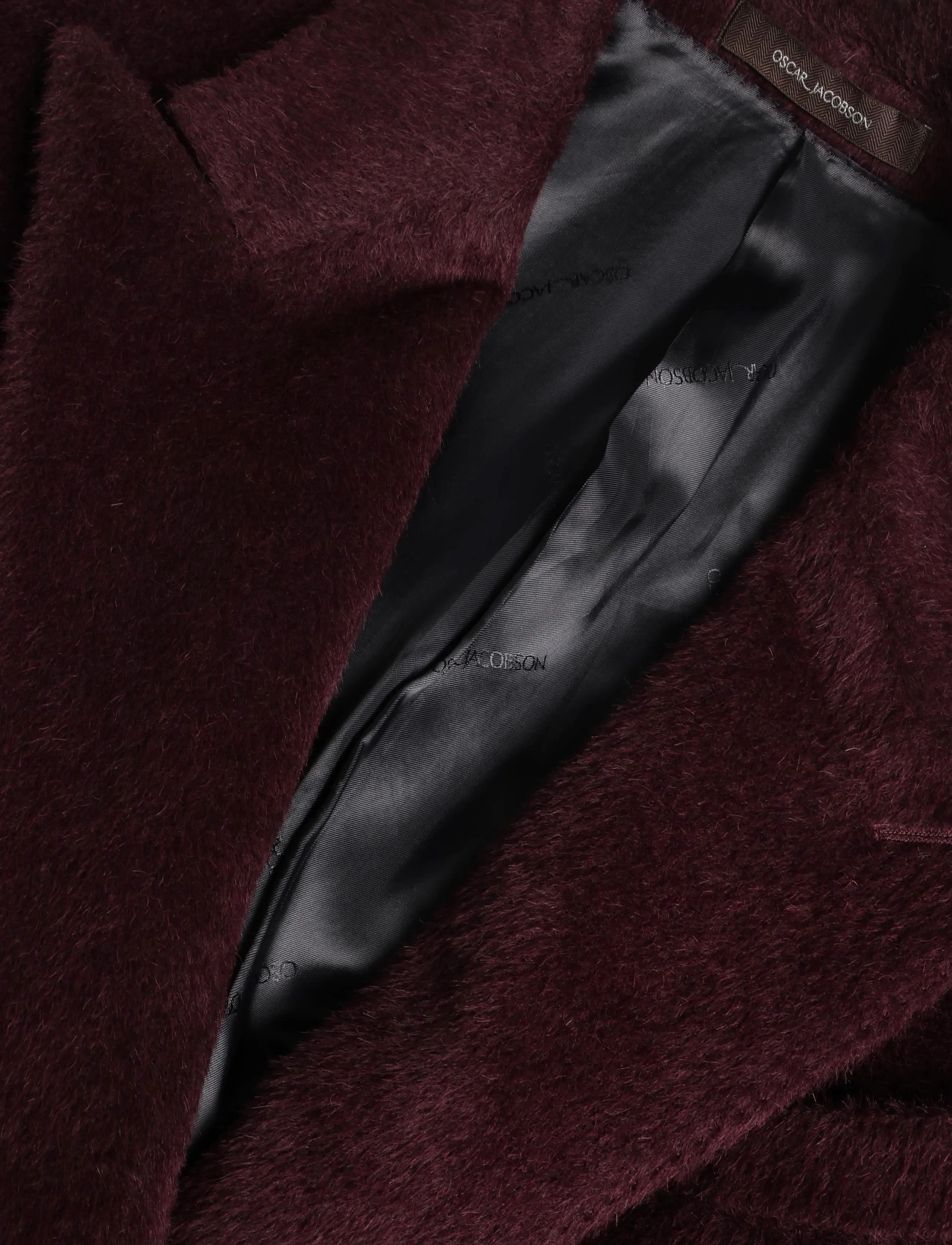 Oscar Jacobson - Sicily Double Breasted Coat - purple - 2