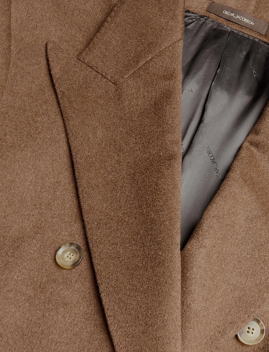Oscar Jacobson - Sicily Double Breasted Coat - winterjacken - brown leaf - 2