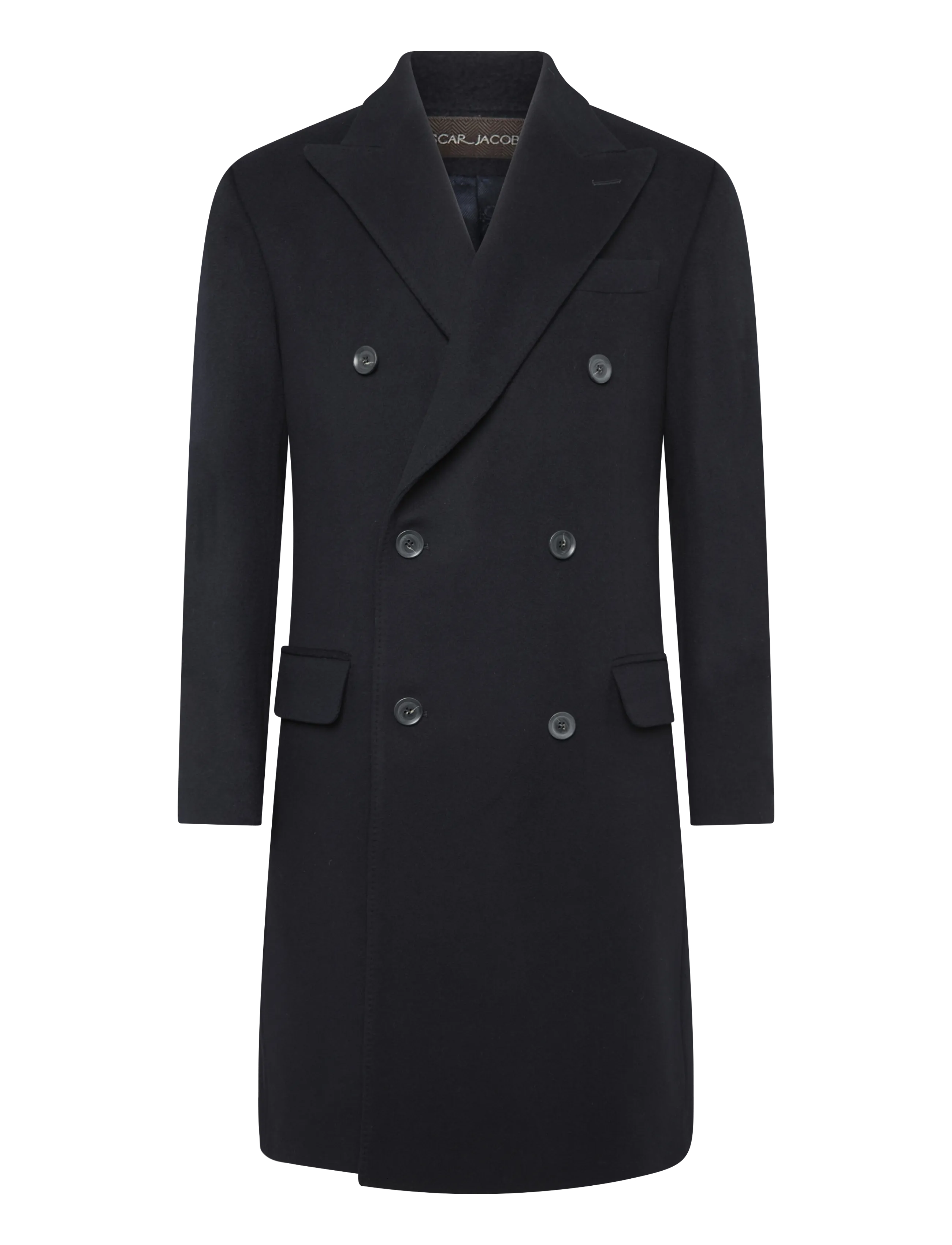Oscar Jacobson Sicily Double Breasted Coat - Clothing - NAVY / navy