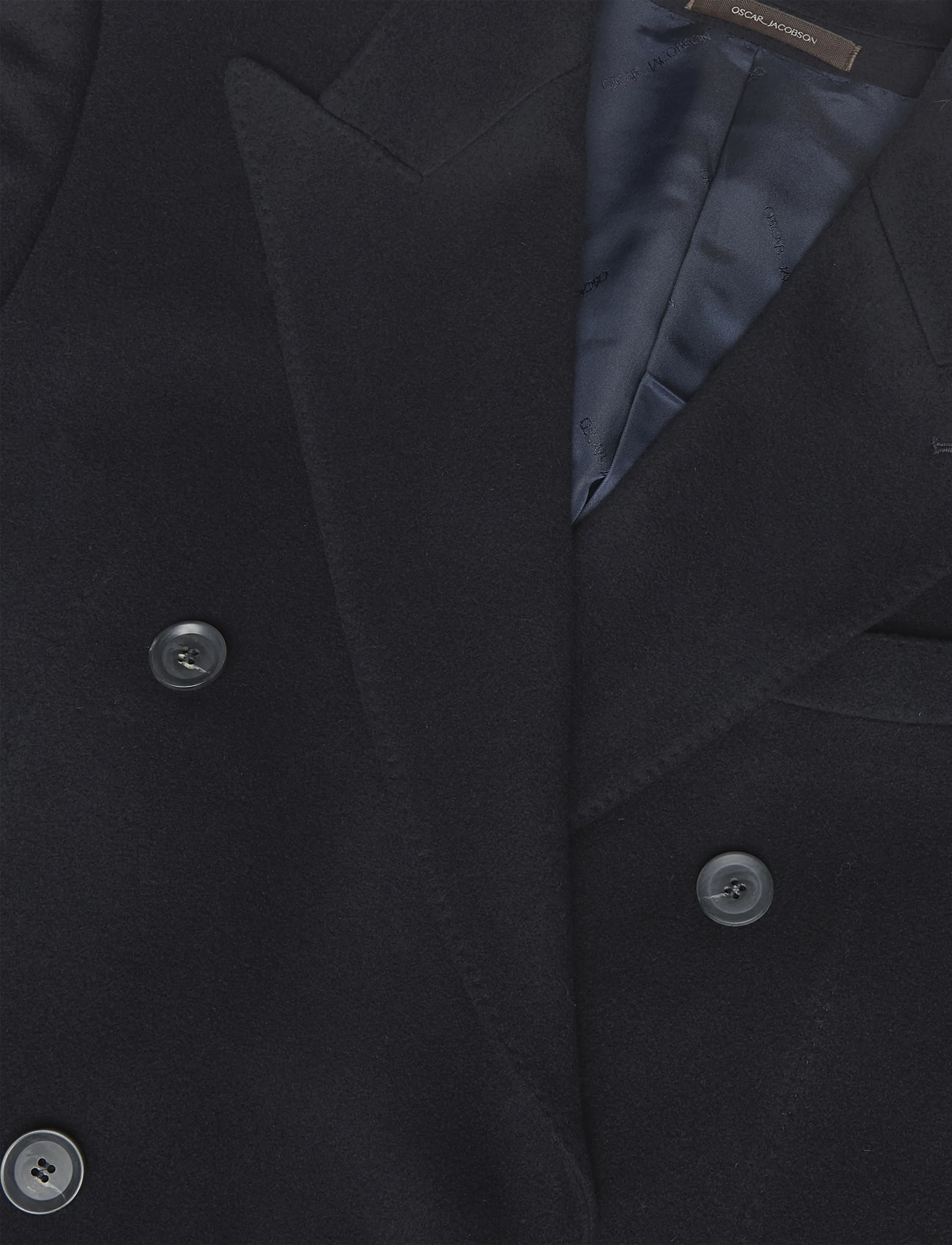 Oscar Jacobson - Sicily Double Breasted Coat - winter jackets - navy - 2