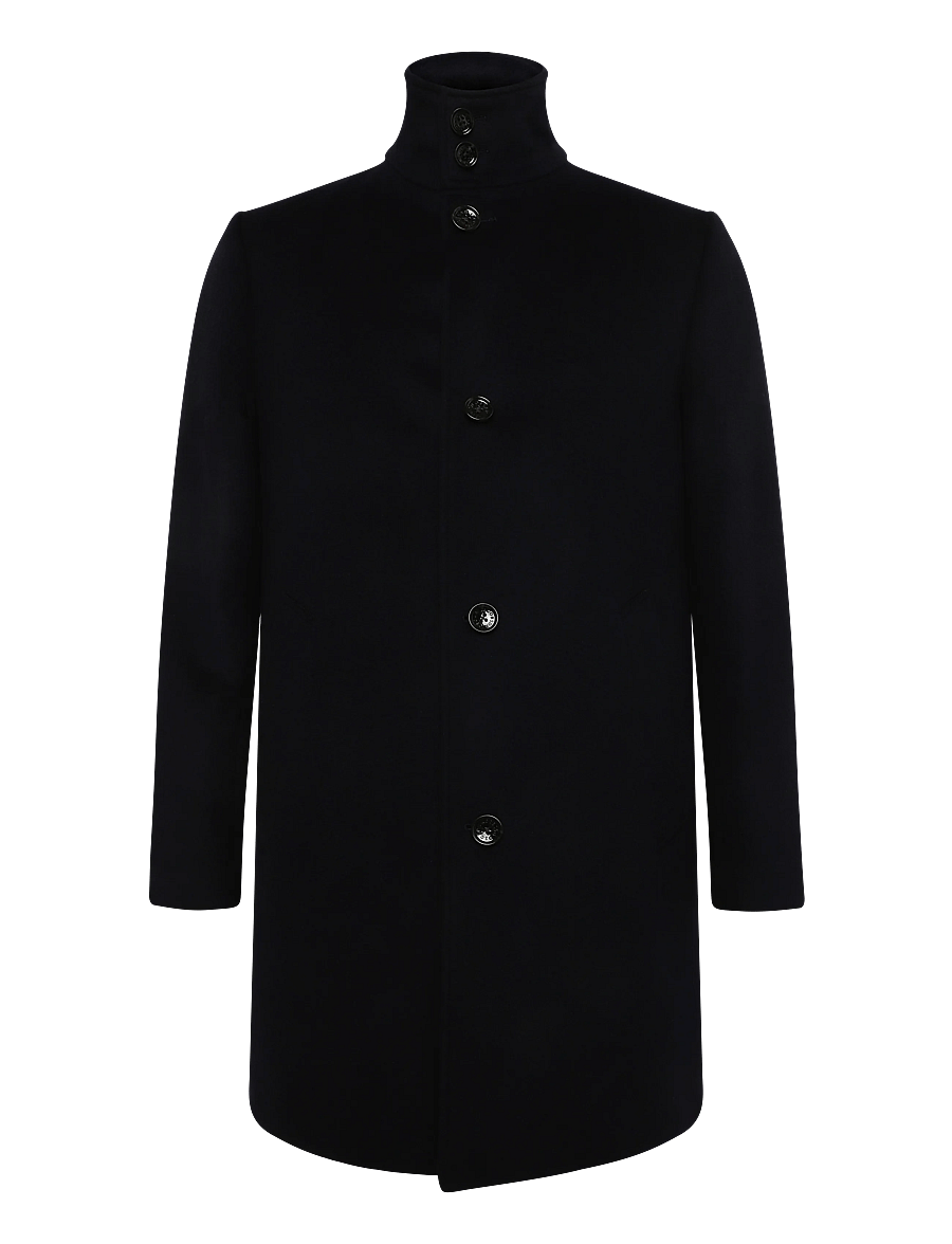Oscar Jacobson - Chimney Collar Coat - talvejoped - navy - 0